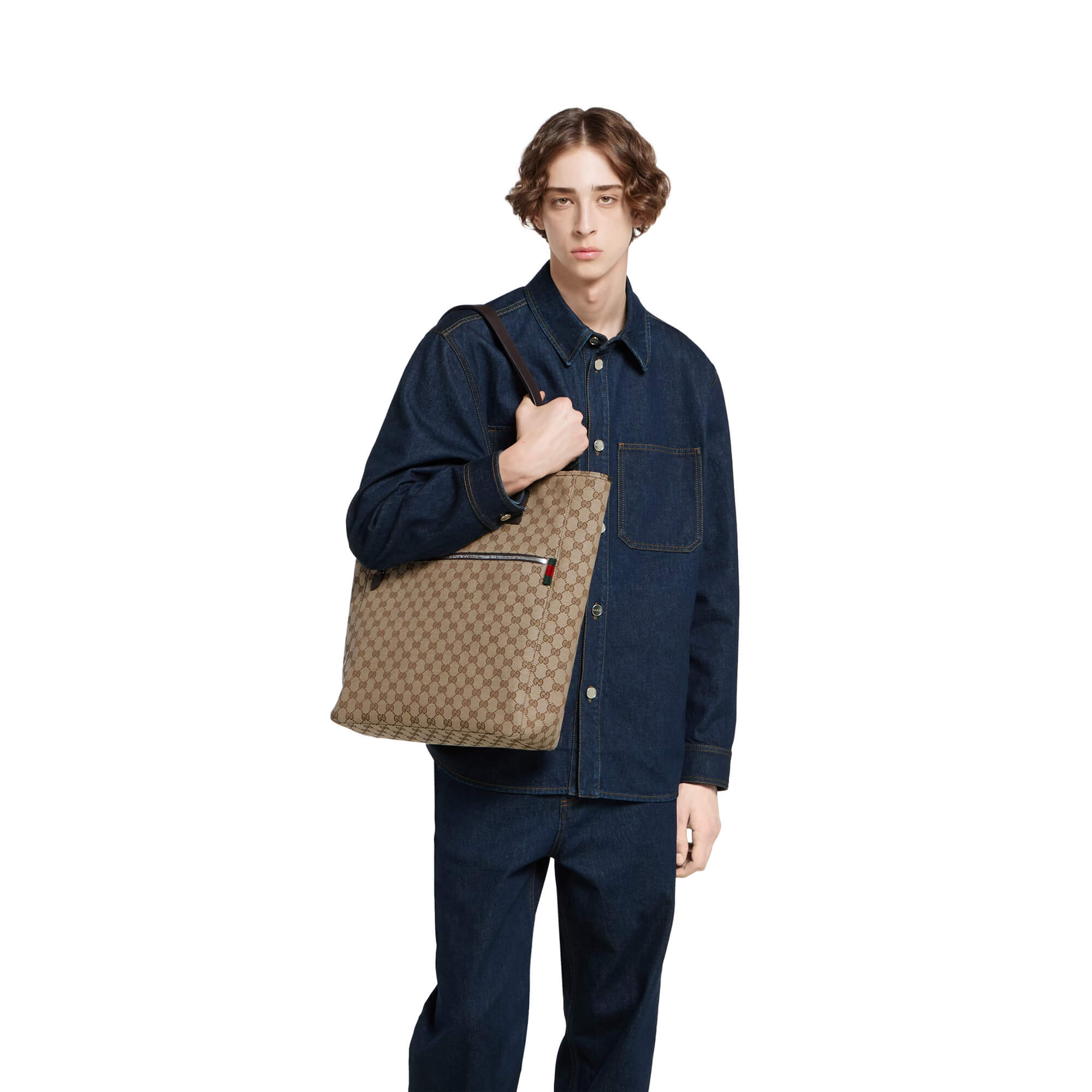 Gucci Large GG Canvas Tote Bag