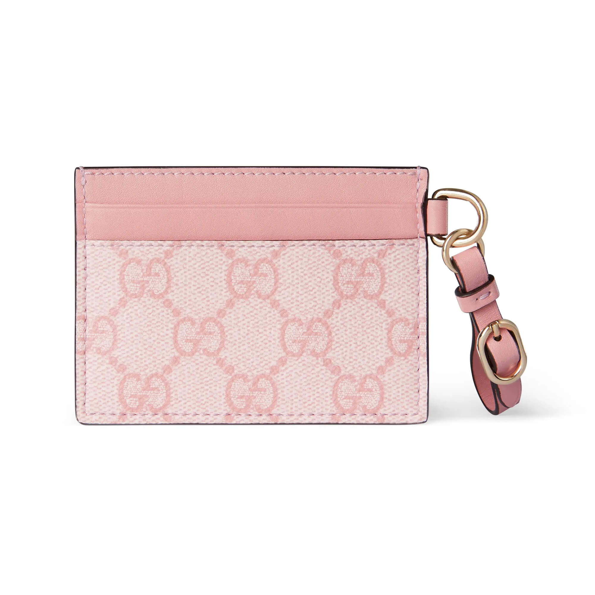 Gucci GG Emblem Card Case With Strap