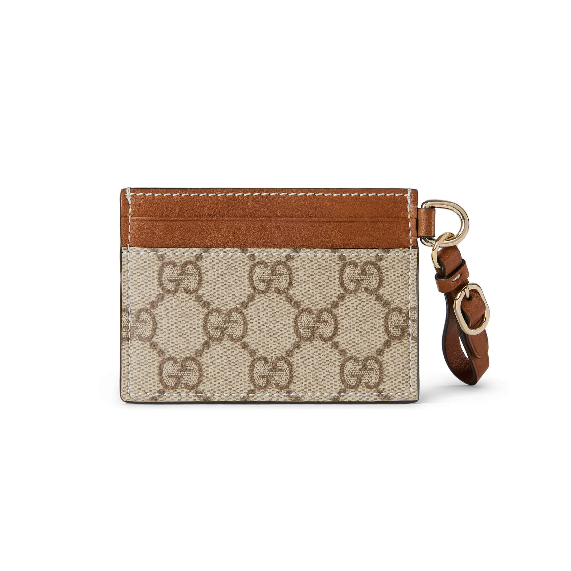 Gucci GG Emblem Card Case With Strap