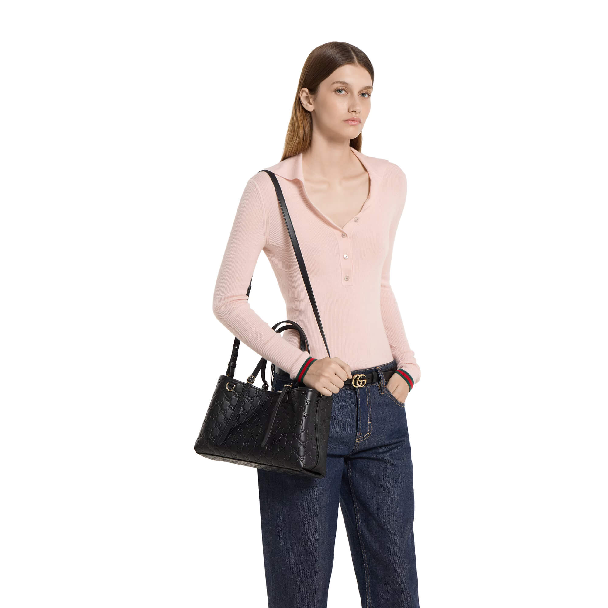Gucci GG Emblem Medium Tote Bag