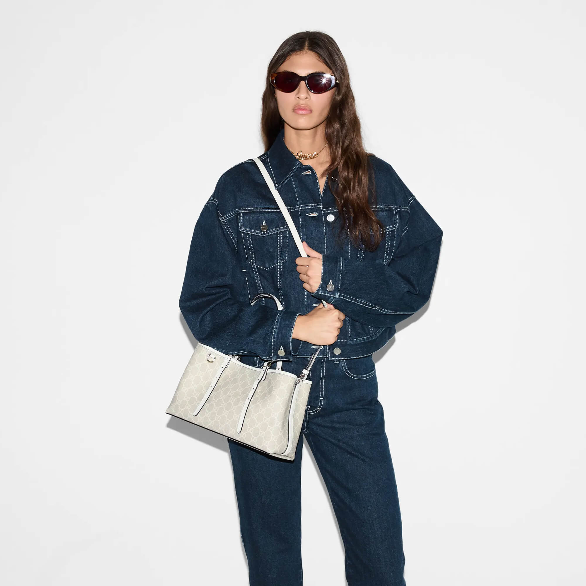 Gucci GG Emblem Medium Tote Bag