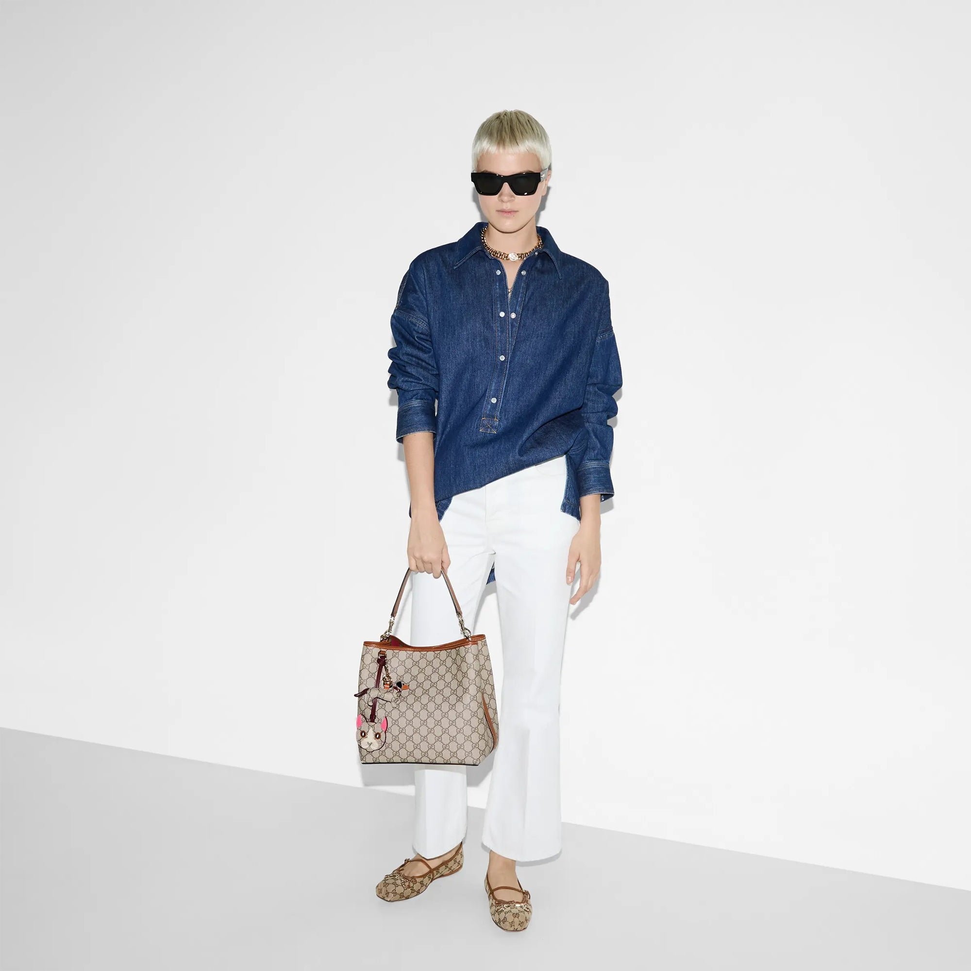 Gucci GG Emblem Small Shoulder Bag