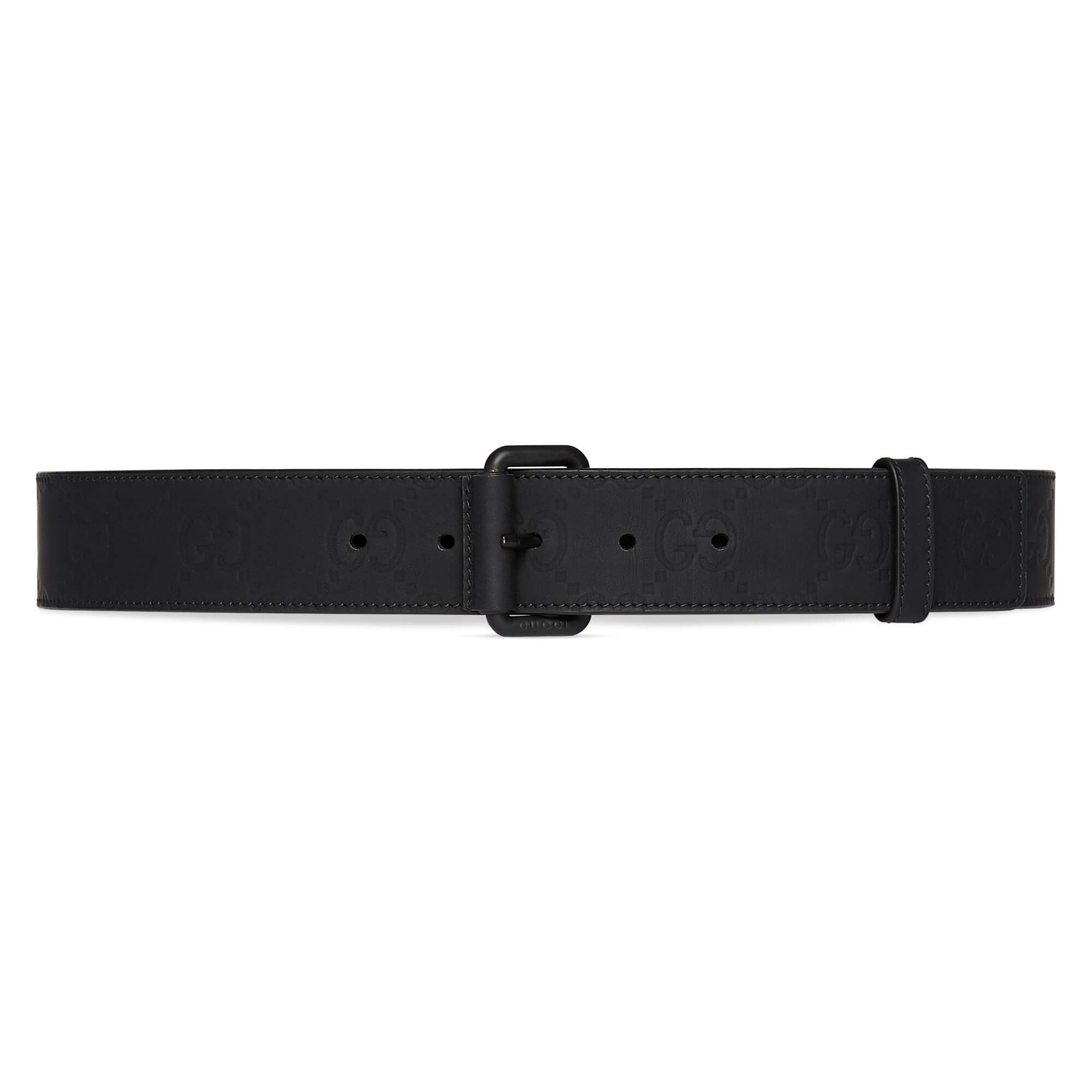 Gucci GG Rubber-effect Leather Belt