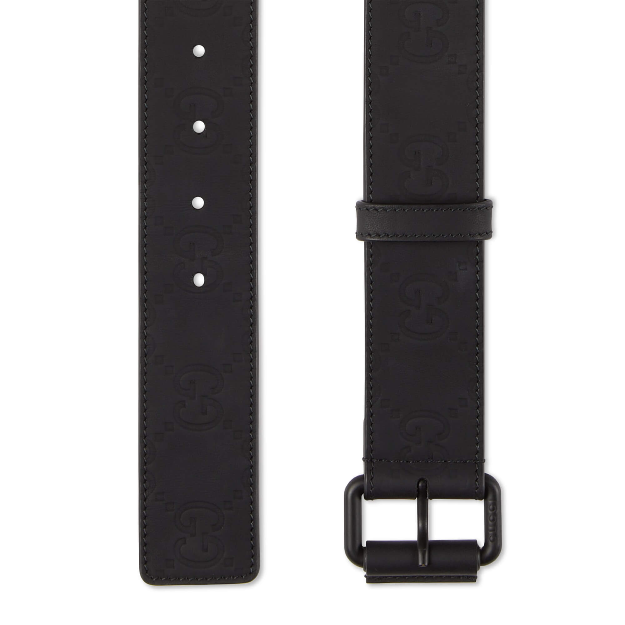Gucci GG Rubber-effect Leather Belt