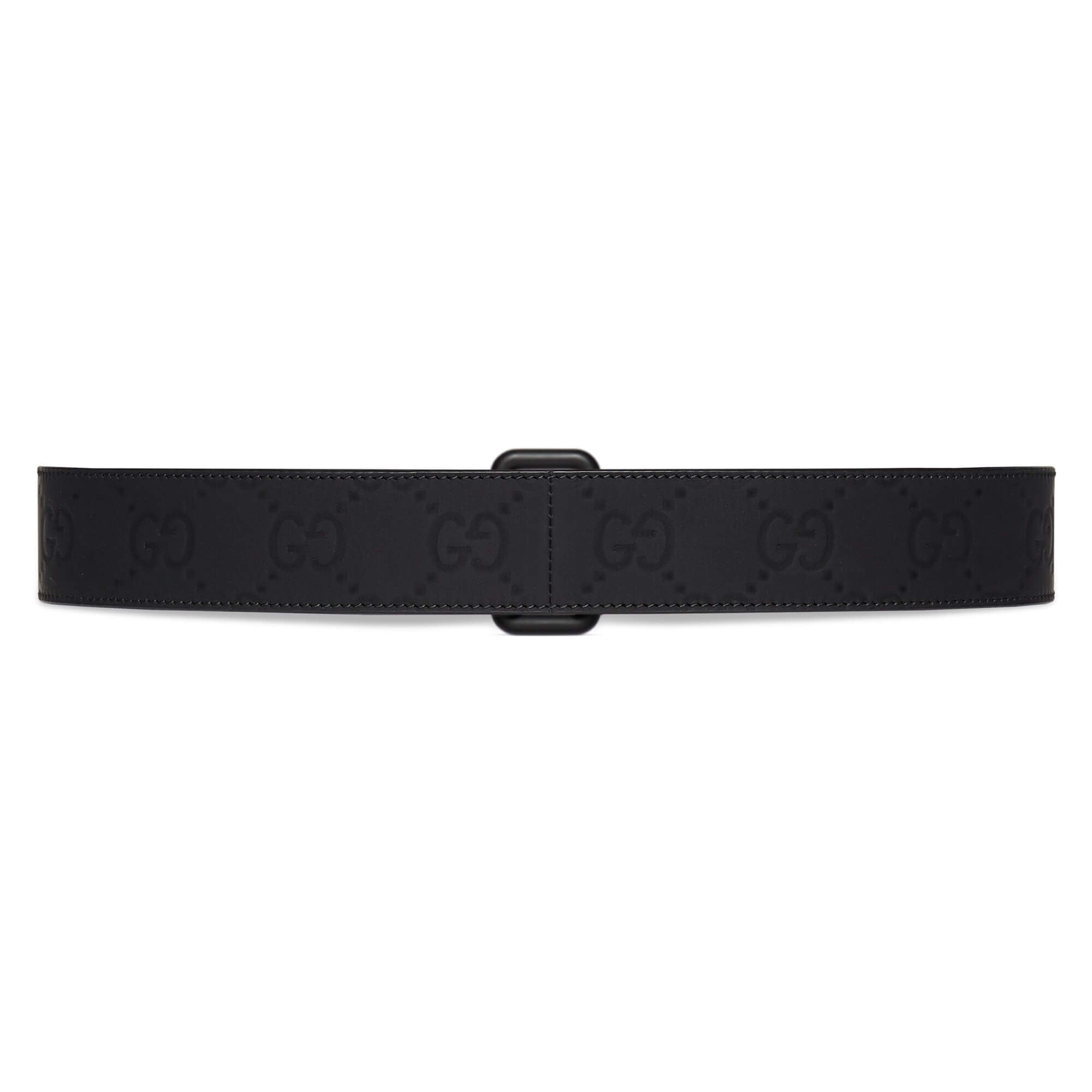 Gucci GG Rubber-effect Leather Belt