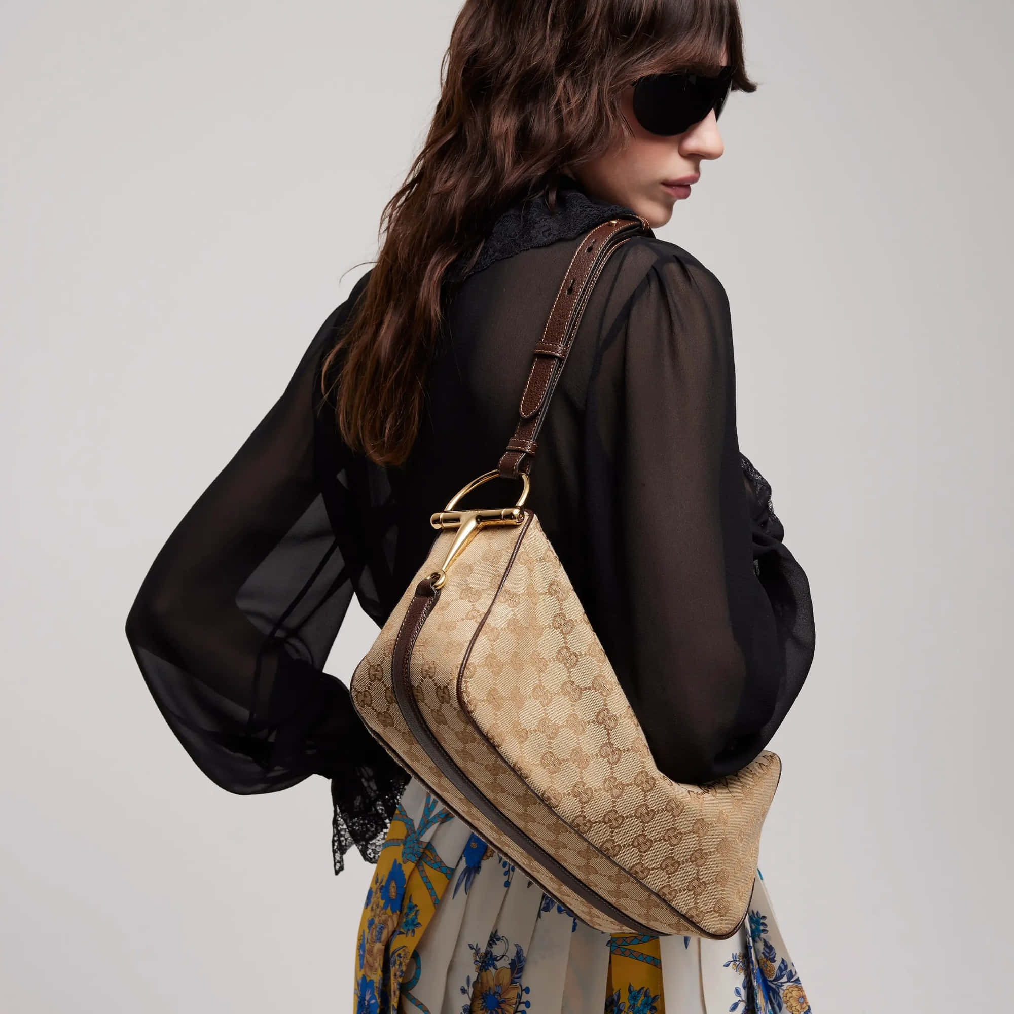 Gucci Half Horsebit Medium Shoulder Bag