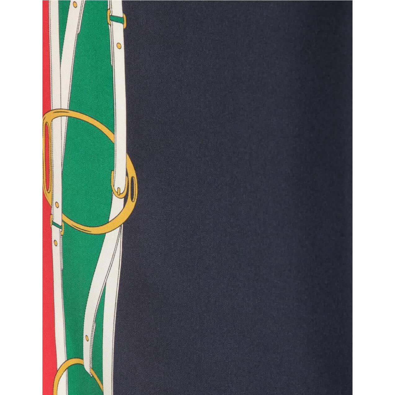 Gucci Horsebit Print Silk Pocket Square