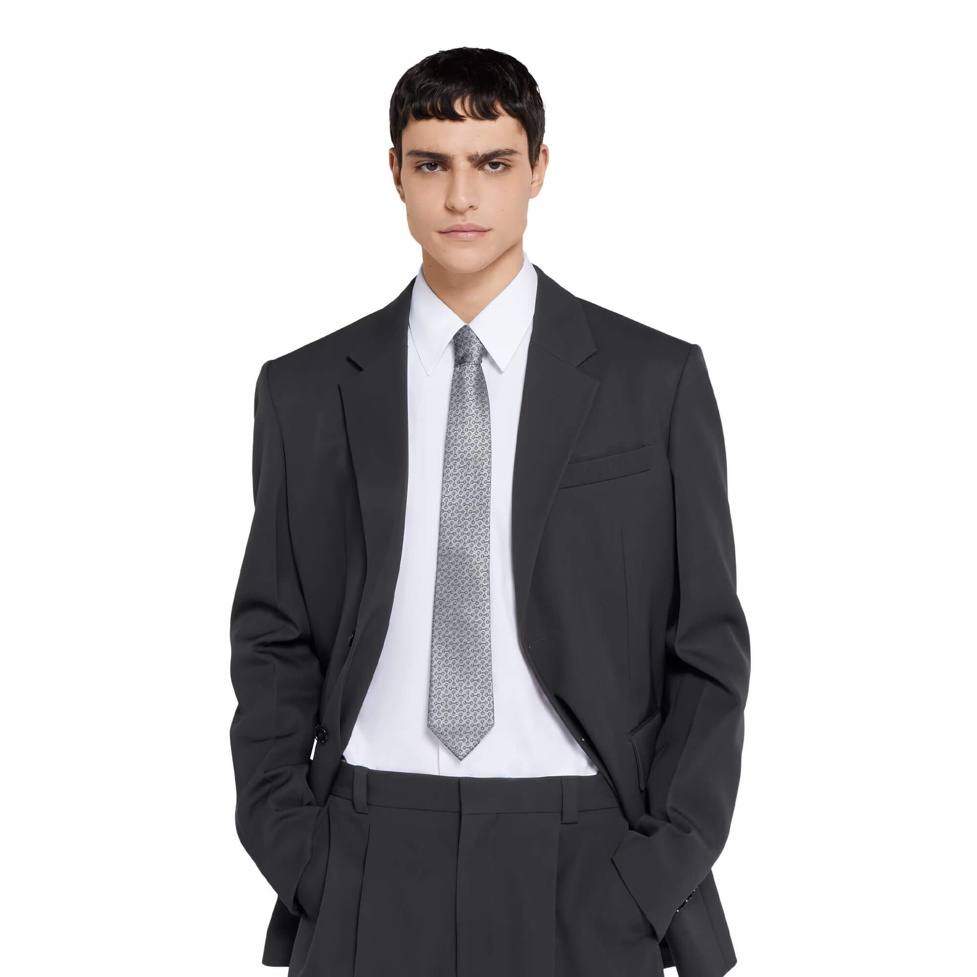 Gucci Horsebit Silk Jacquard Tie