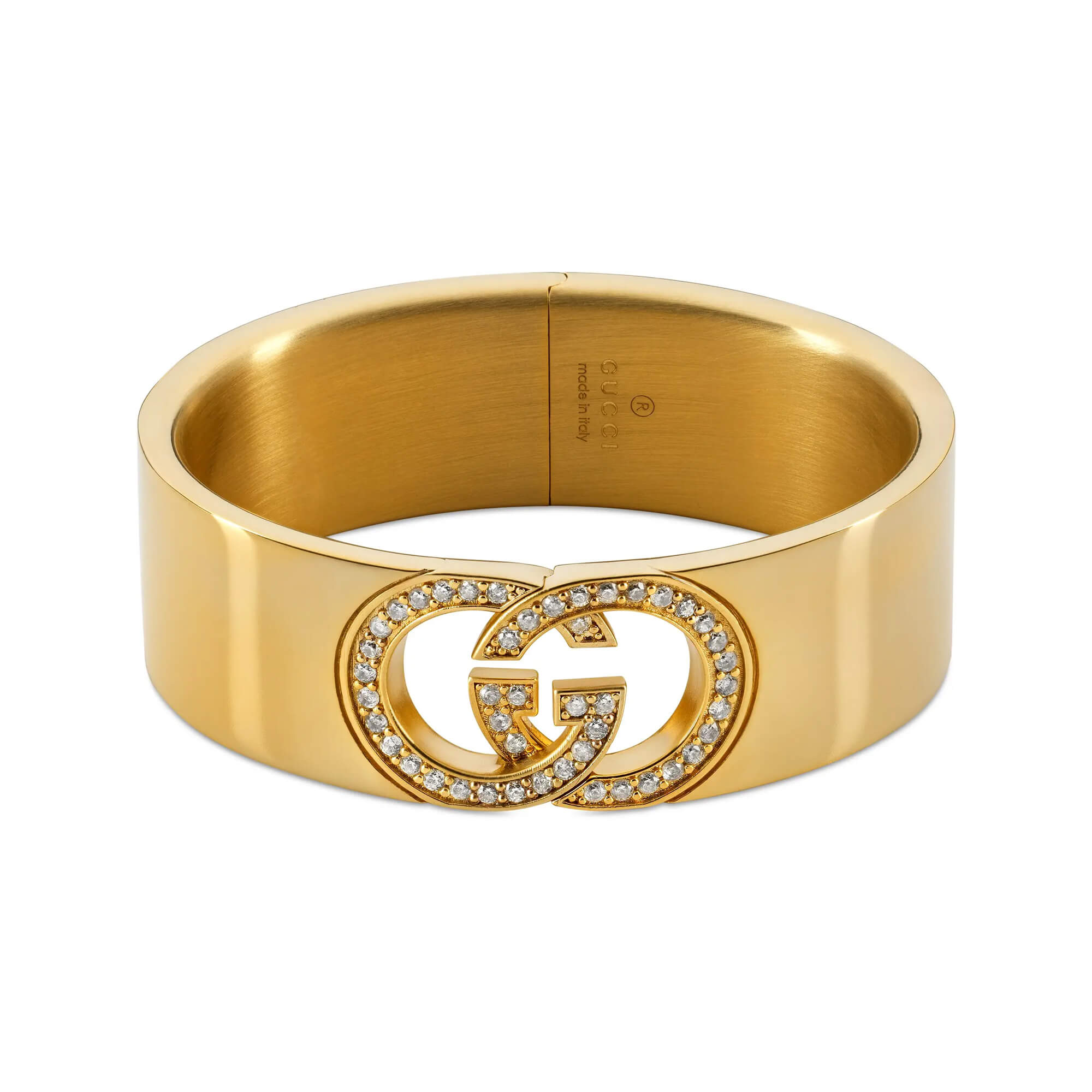 Gucci Interlocking Crystal Cuff Bracelet
