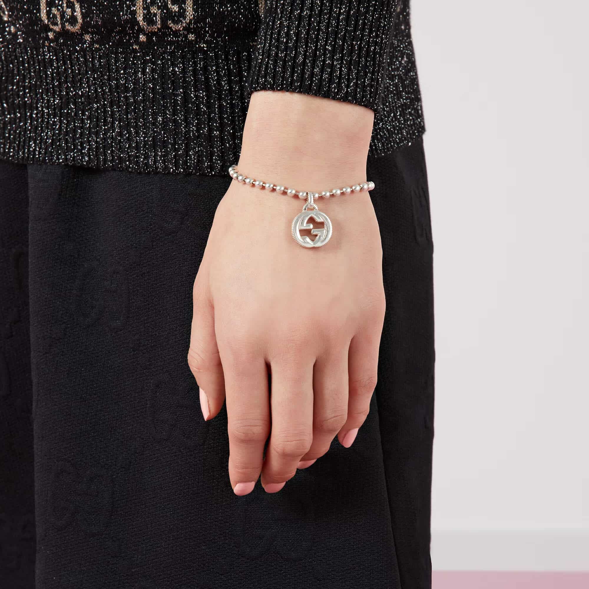 Gucci Interlocking G Bracelet In Silver