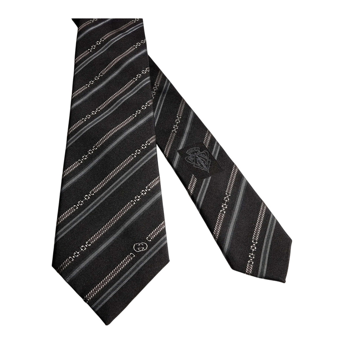 Gucci Interlocking G Horsebit Belt Silk Tie