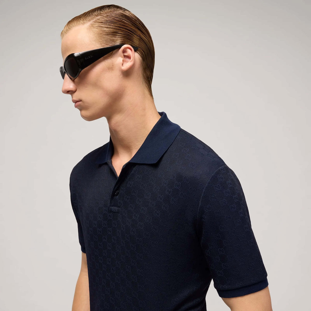 Gucci Lightweight GG Jersey Polo Shirt