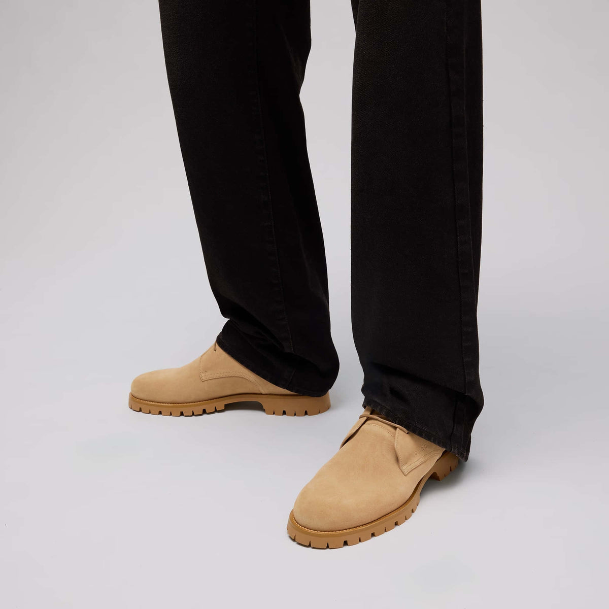 Gucci Men's Lace-up Ankle Boots With Web Stripe