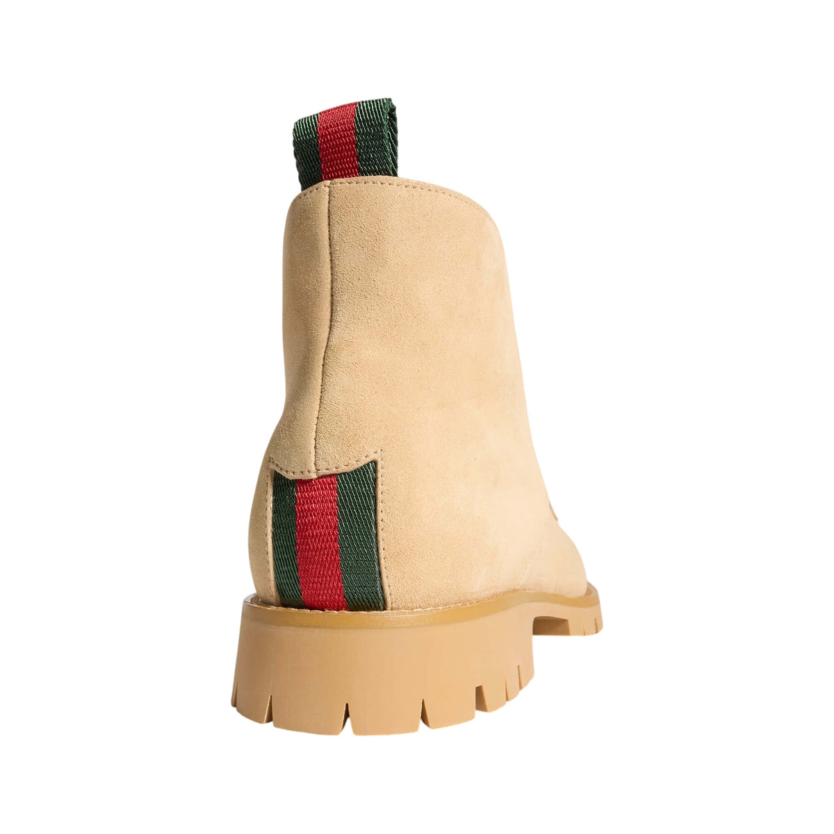 Gucci Men's Lace-up Ankle Boots With Web Stripe