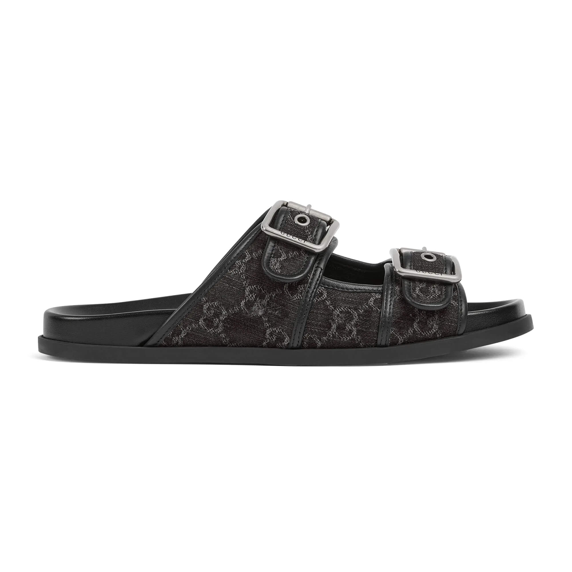 Gucci Men's Slide Sandal With Buckles