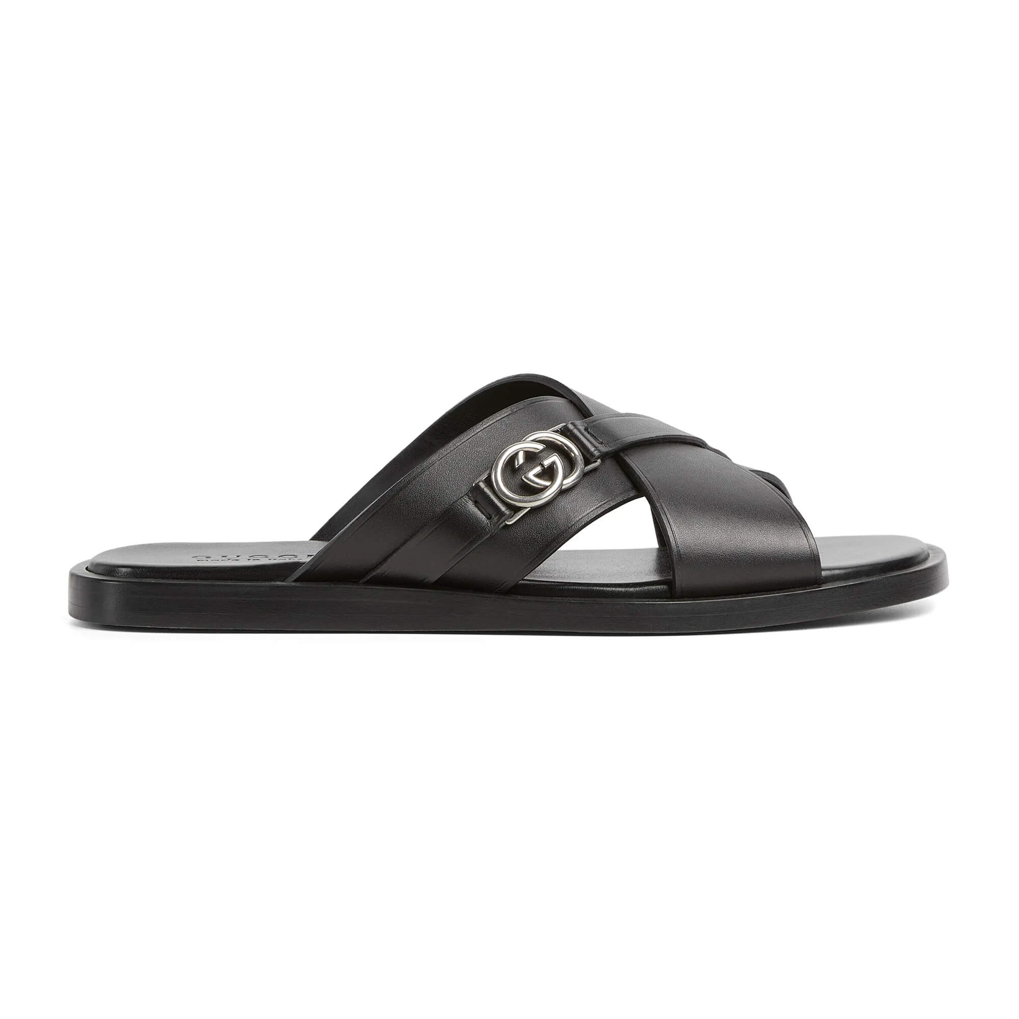 Gucci Men's Slide Sandal With Interlocking G