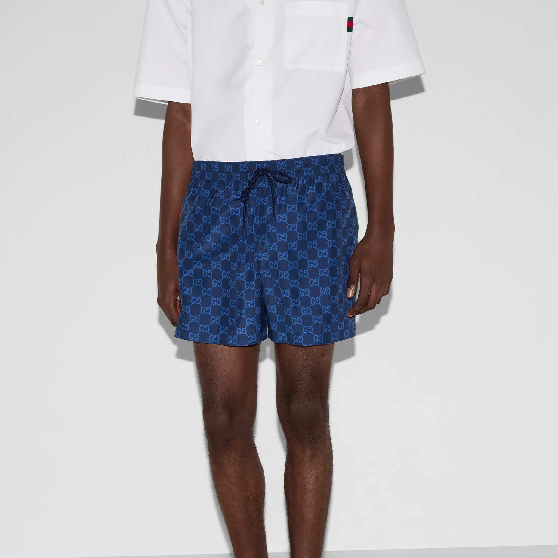 Gucci Printed Poplin Tech Swim Shorts