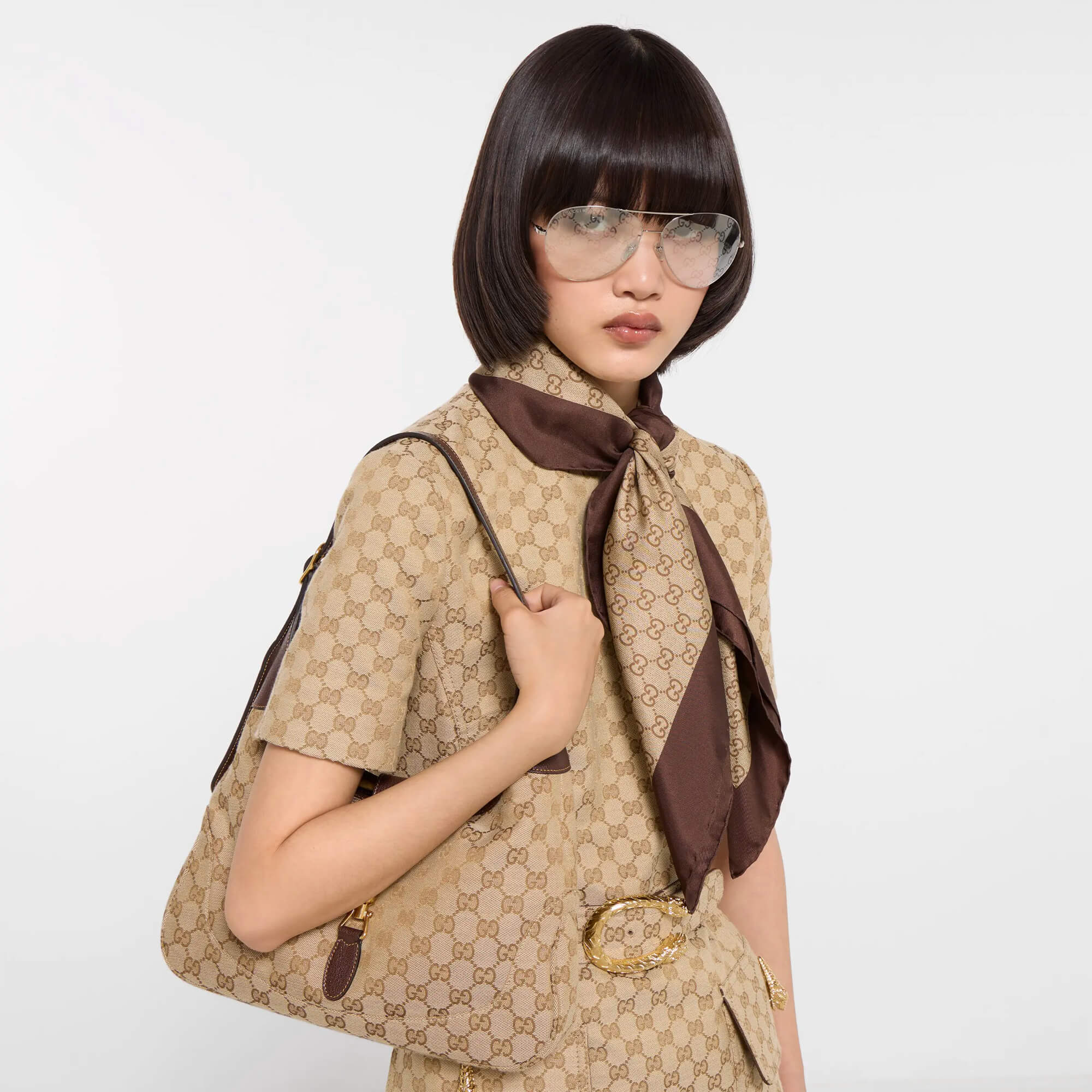 Gucci Printed Silk Twill Carré