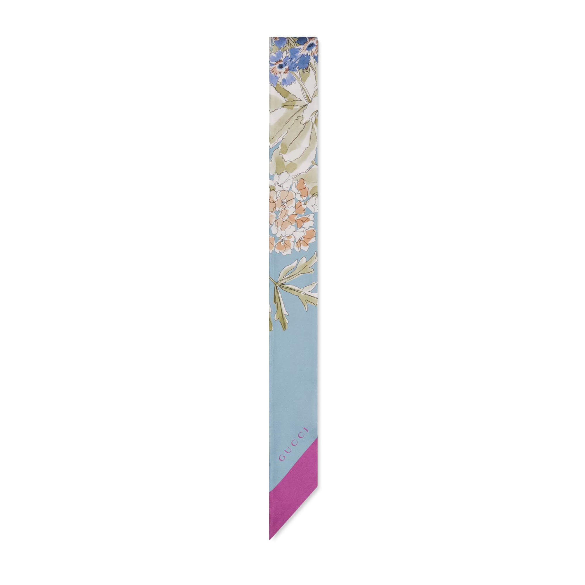 Gucci Printed Silk Twill Neck Bow
