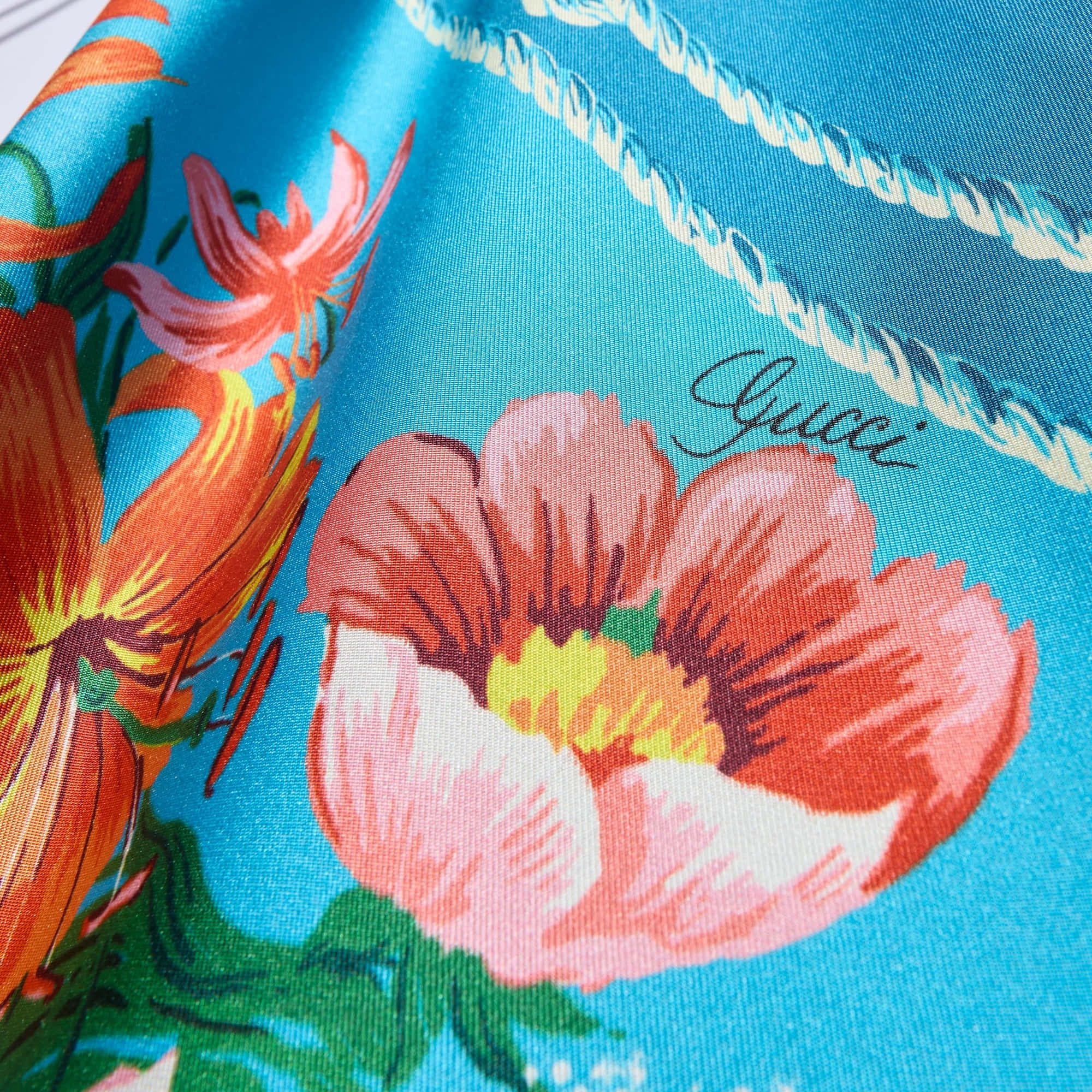 Gucci Printed Silk Twill Top