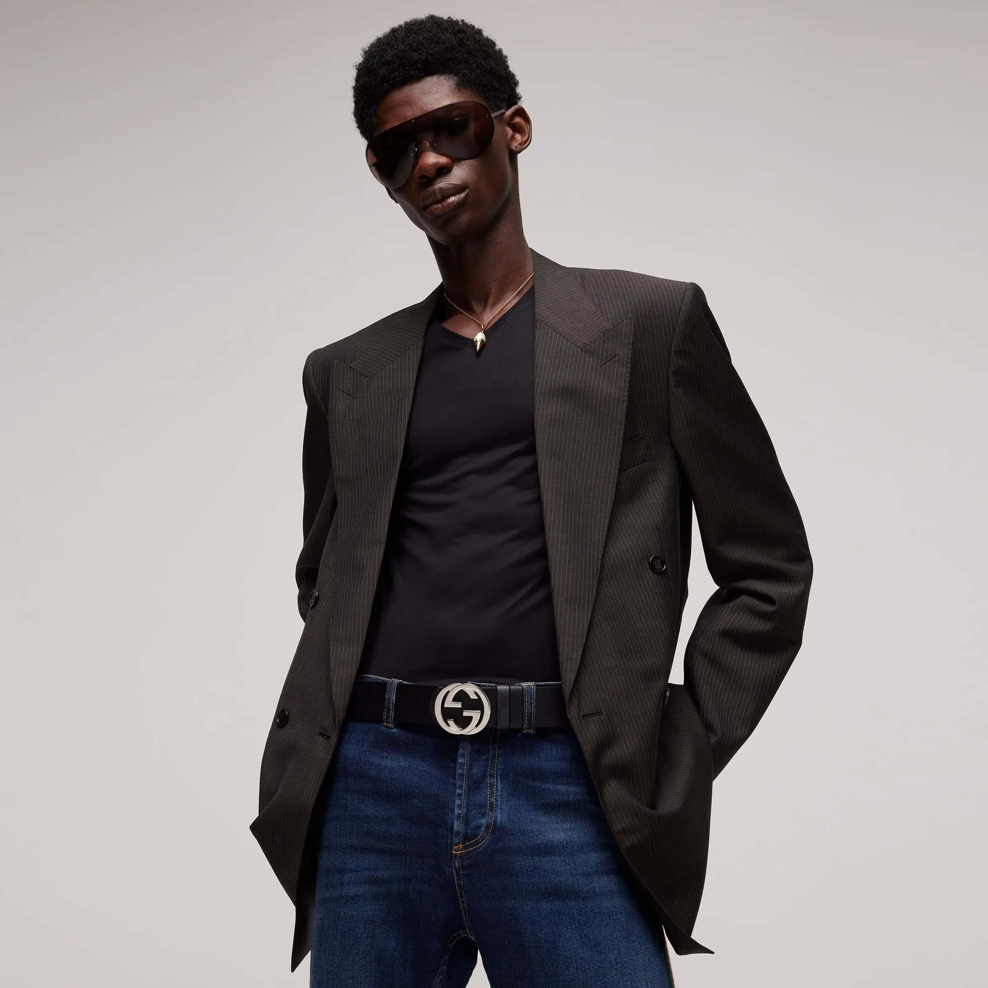 Gucci Reversible Belt With Interlocking G Buckle
