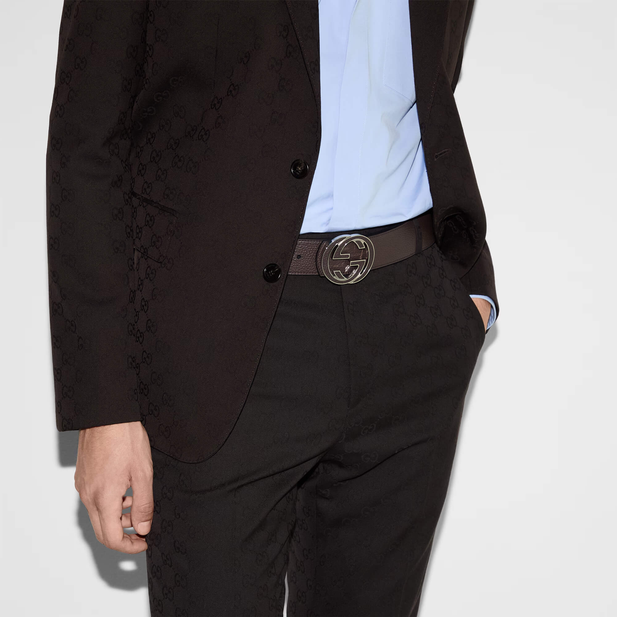 Gucci Reversible Belt With Interlocking G Buckle