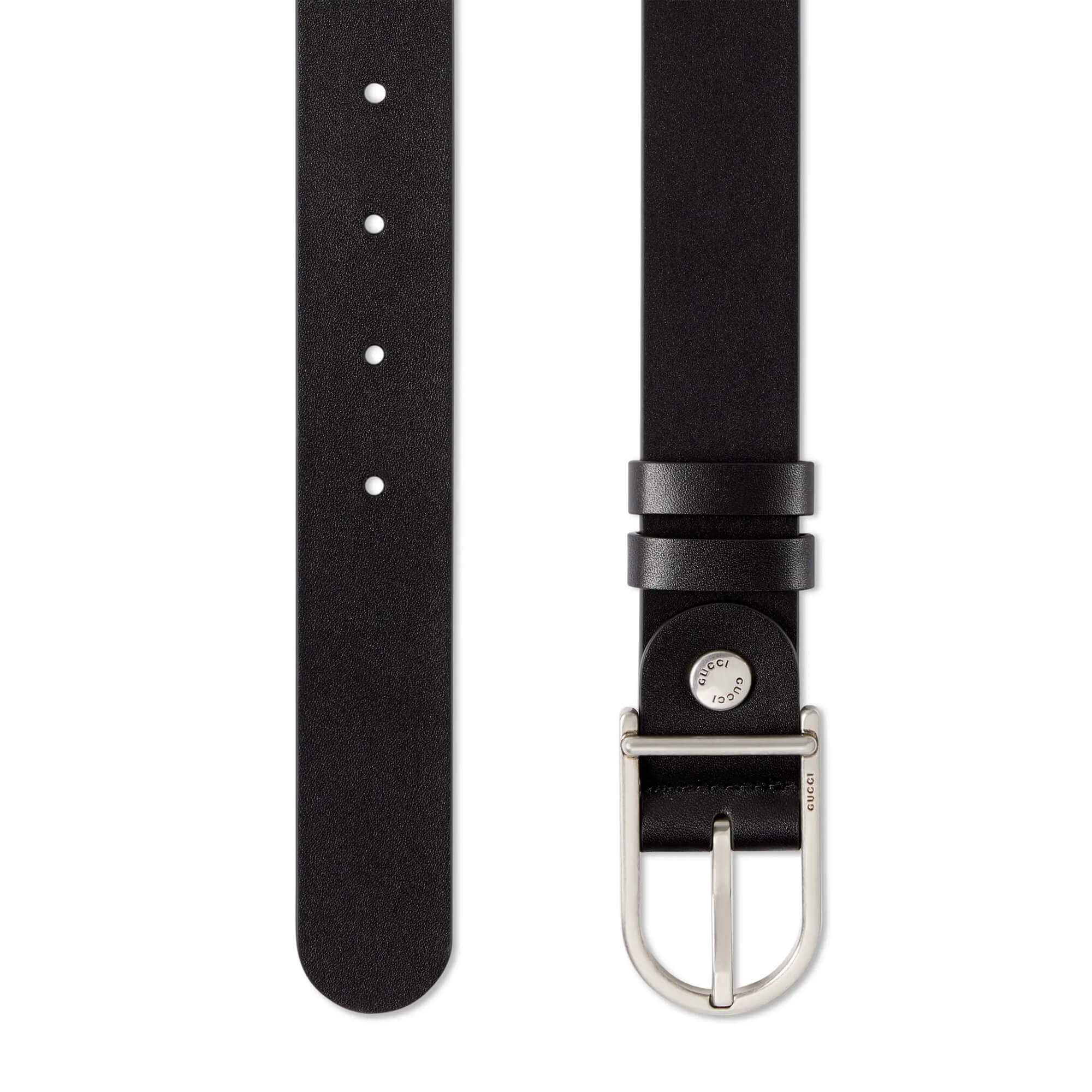Gucci Reversible Belt With Rounded Buckle