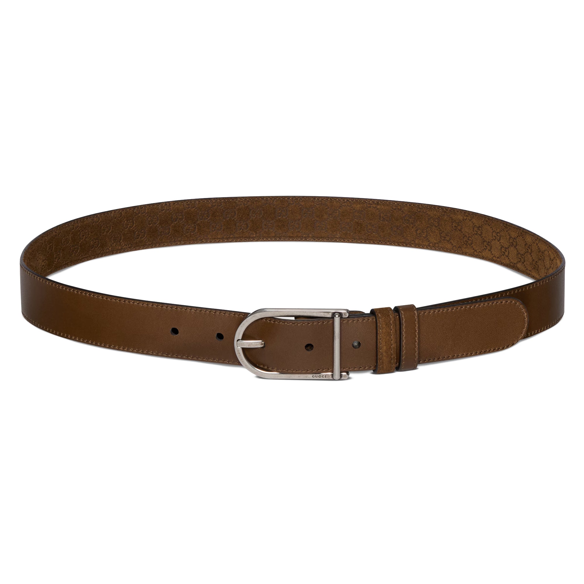 Gucci Reversible Belt With Rounded Buckle