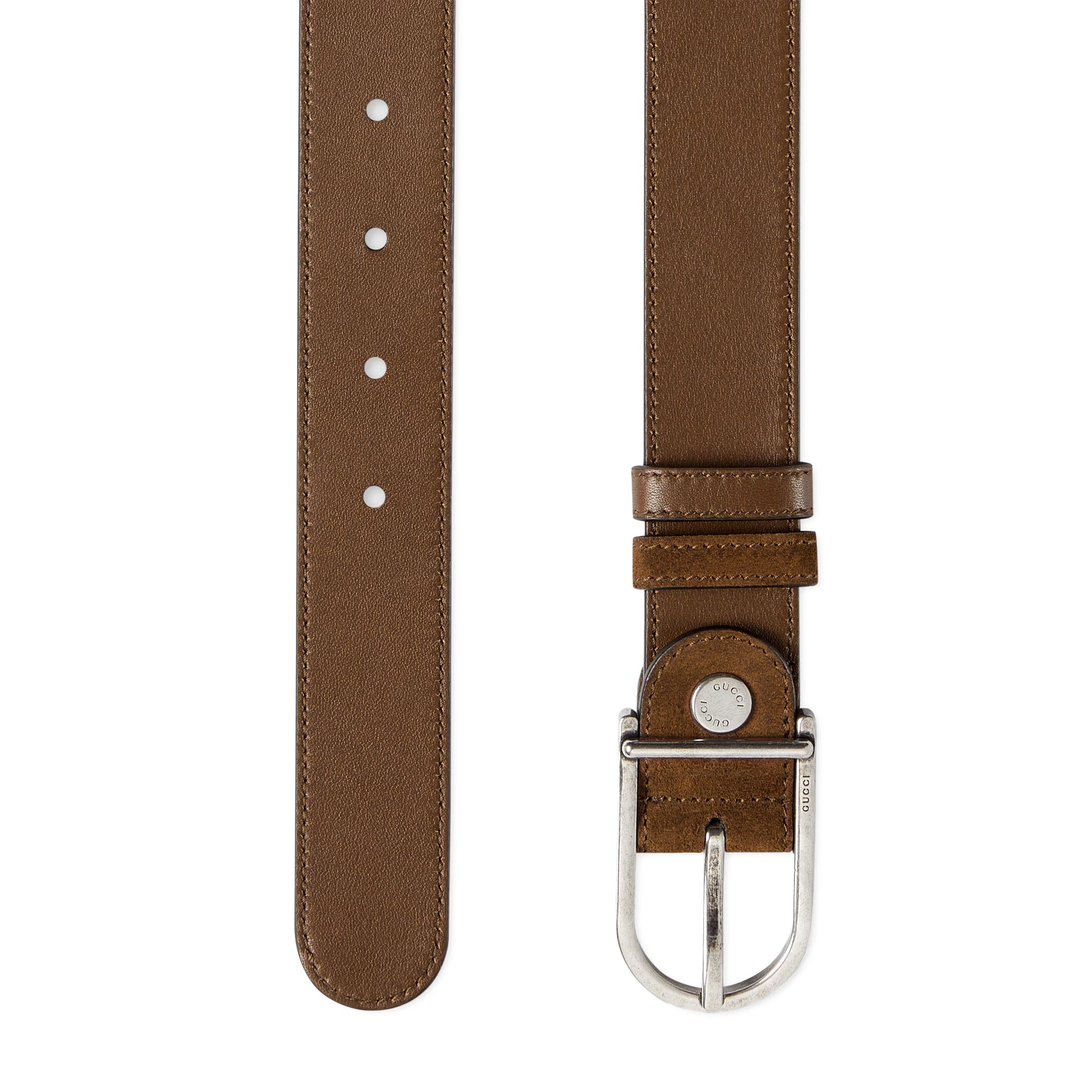Gucci Reversible Belt With Rounded Buckle