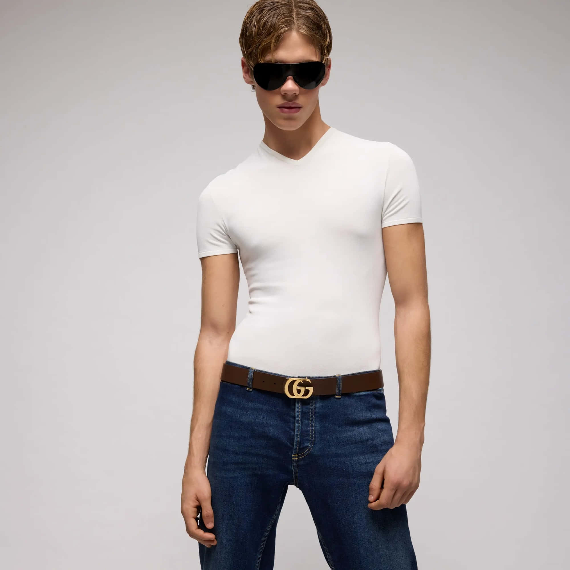 Gucci Reversible Cut GG Marmont Belt