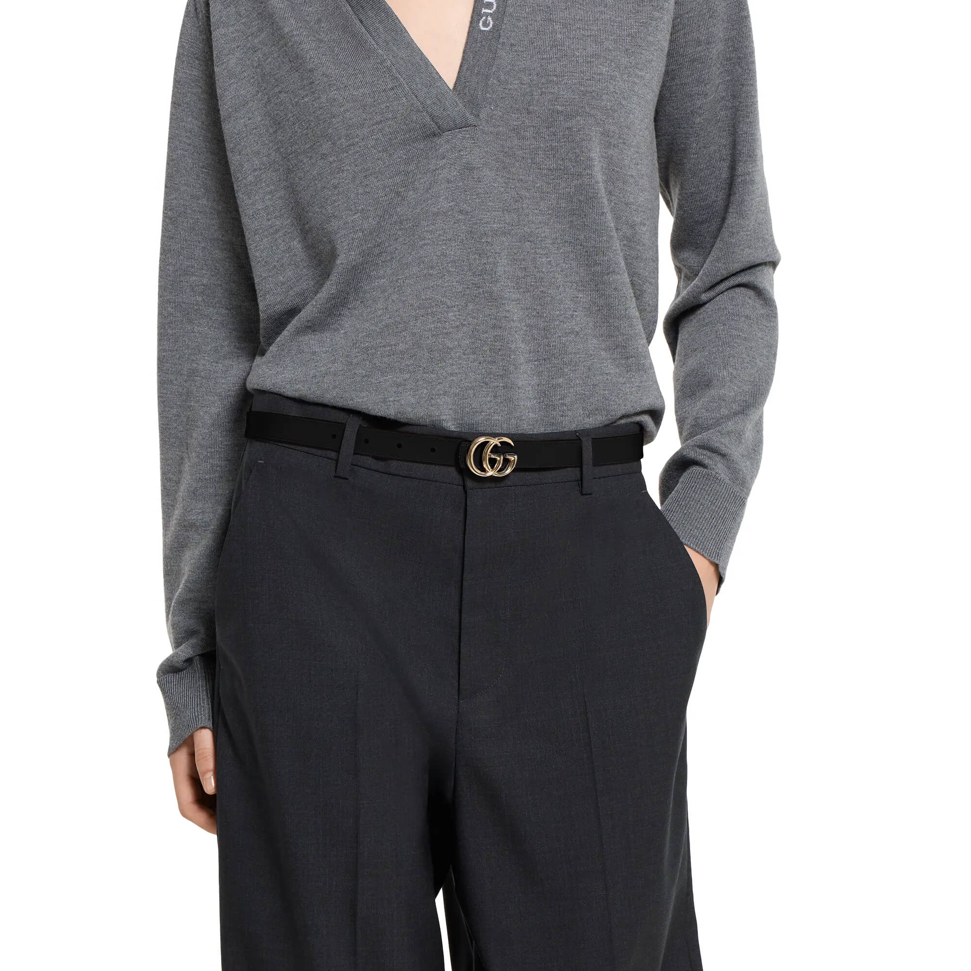 Gucci Reversible GG Marmont Thin Belt