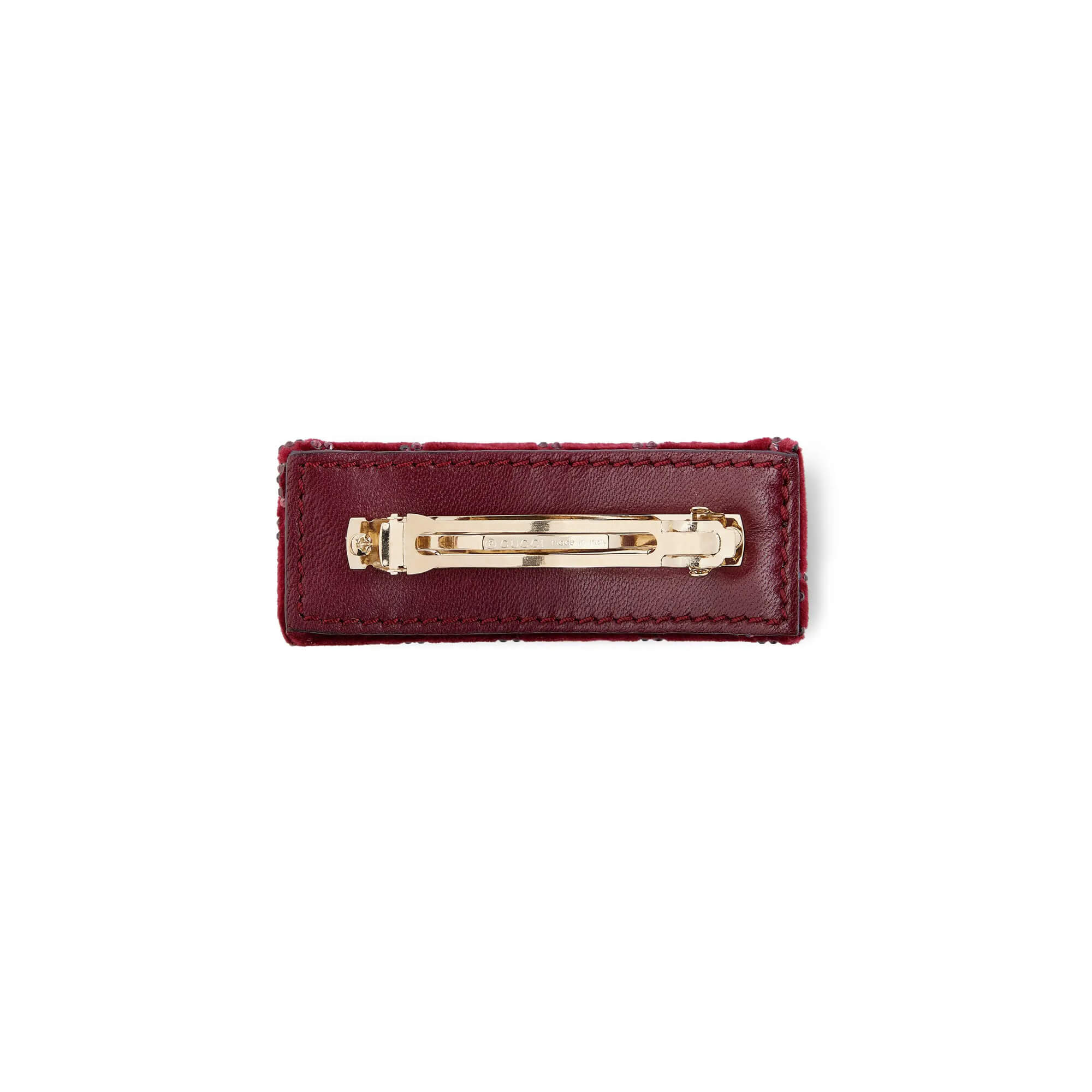 Gucci Soft Velvet Hair Clip With Crystals