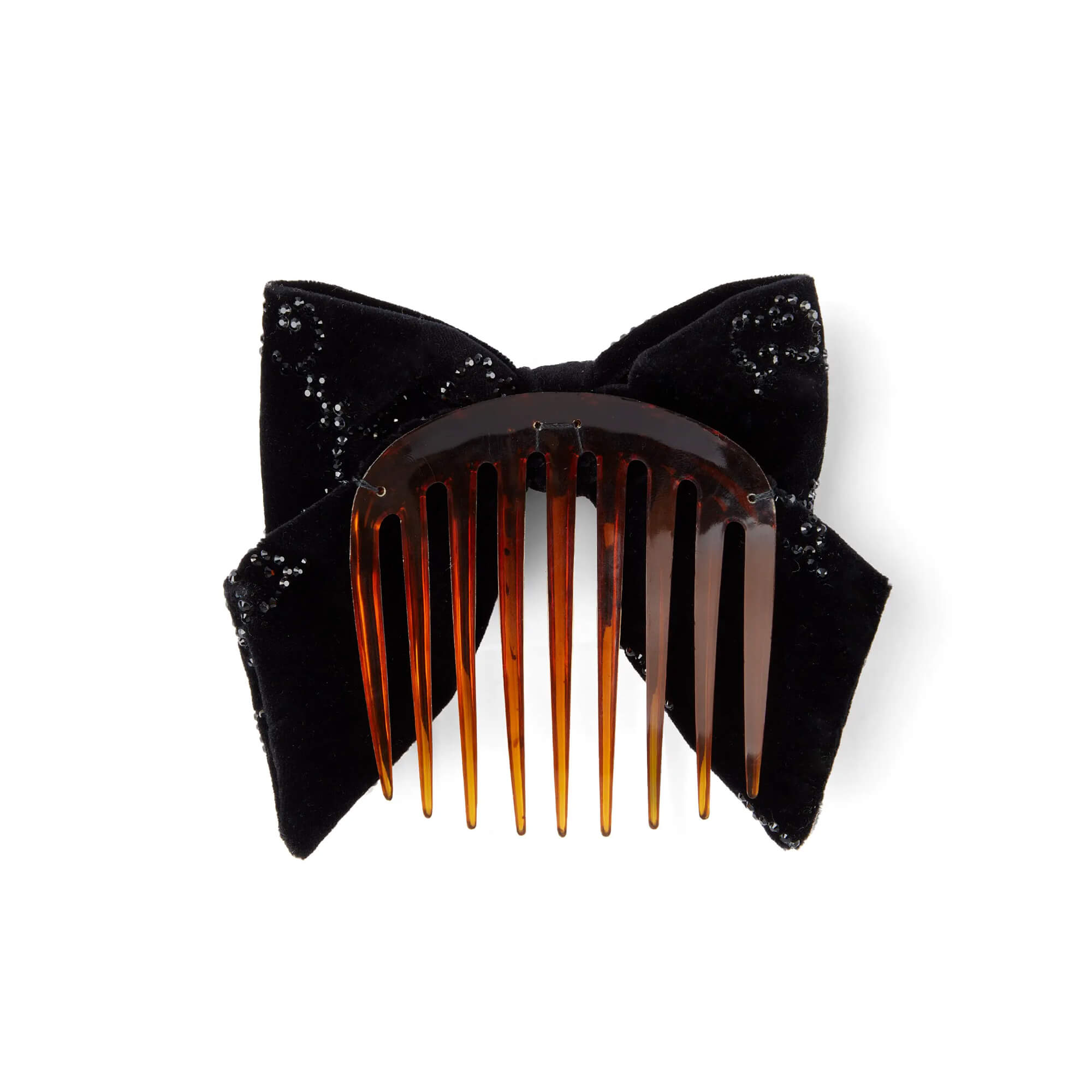 Gucci Soft Velvet Hair Slide With Crystals