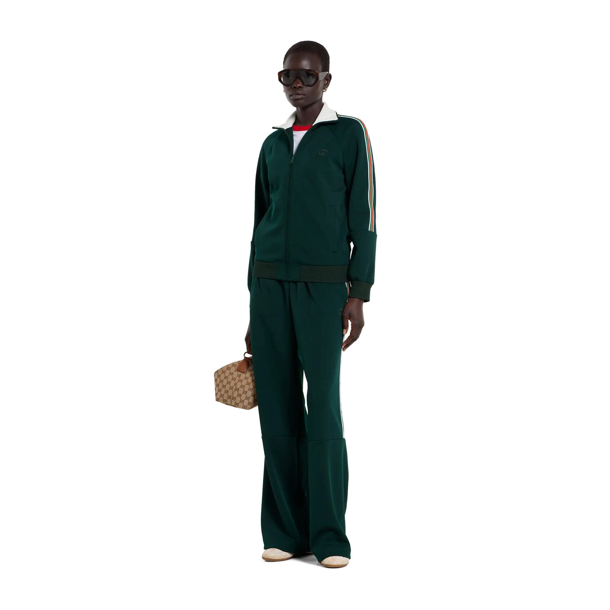 Gucci Technical Jersey Zip Jacket With Web