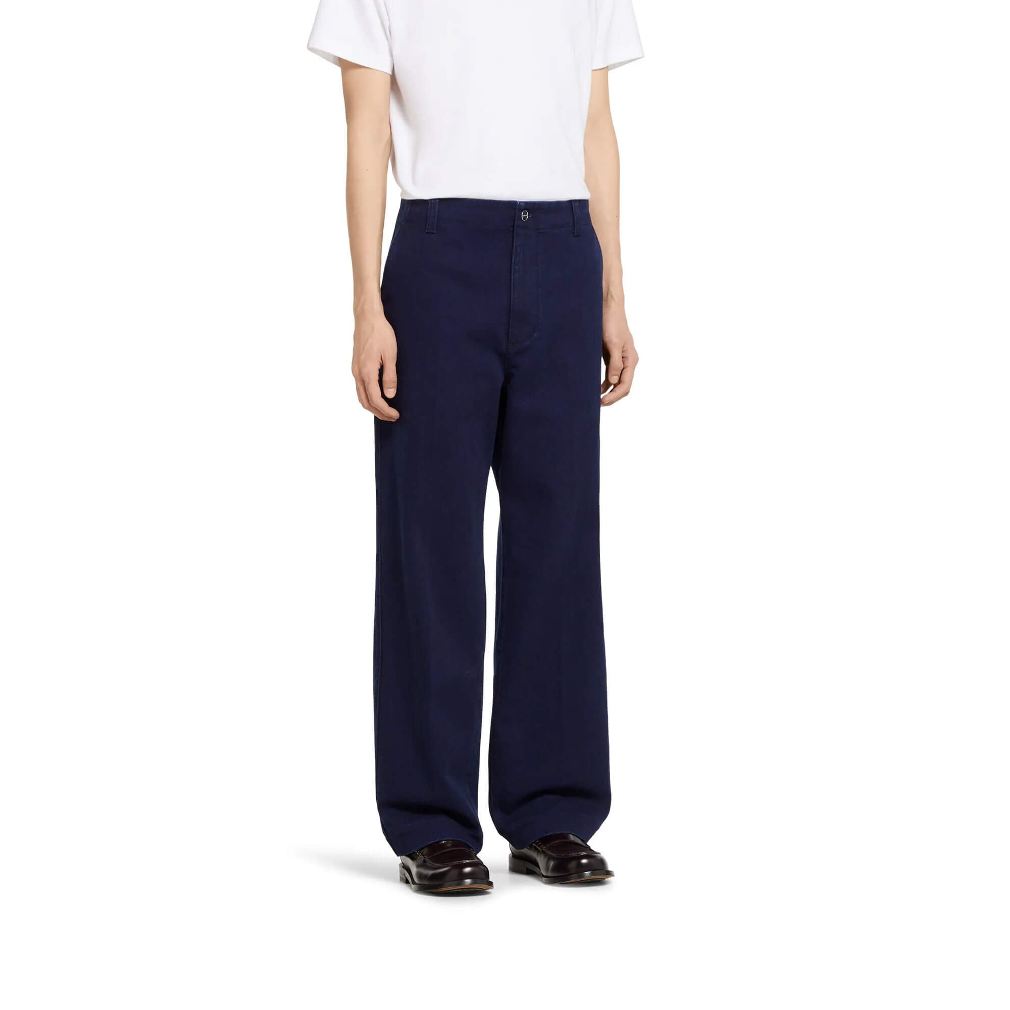 Gucci Washed Denim Pant With Embossed Label