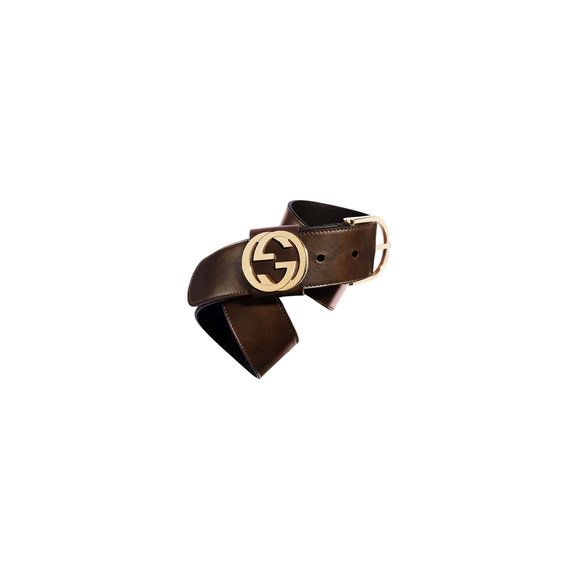 Gucci Wide Belt With Round Buckle