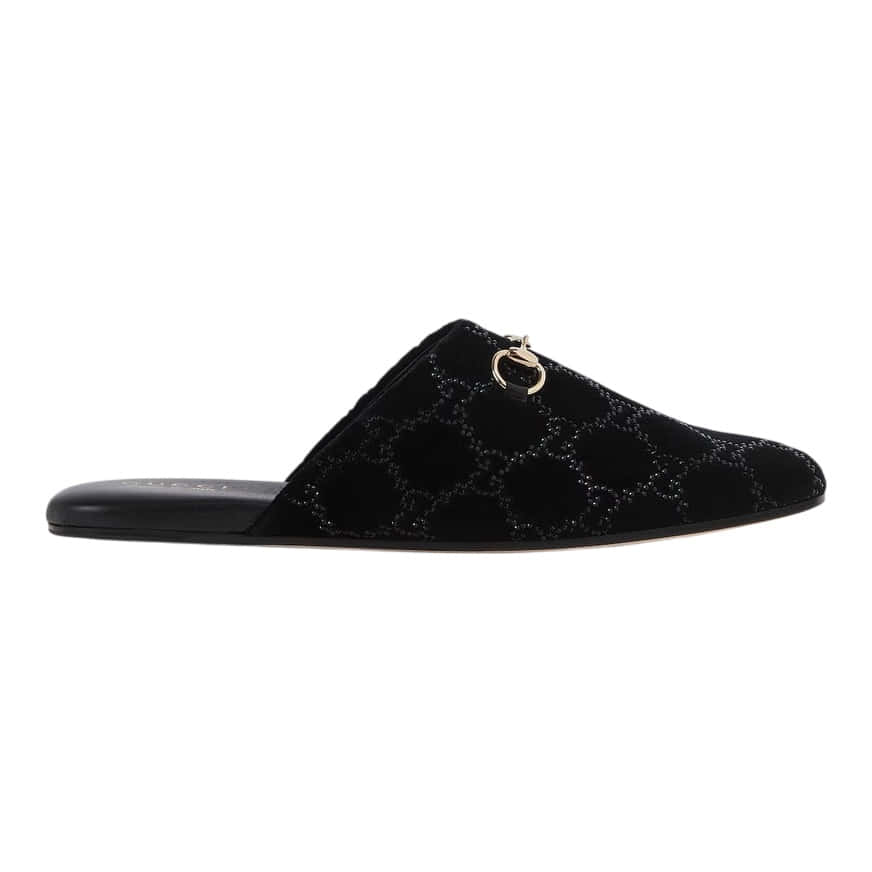 Gucci Women's GG Crystal Horsebit Mules