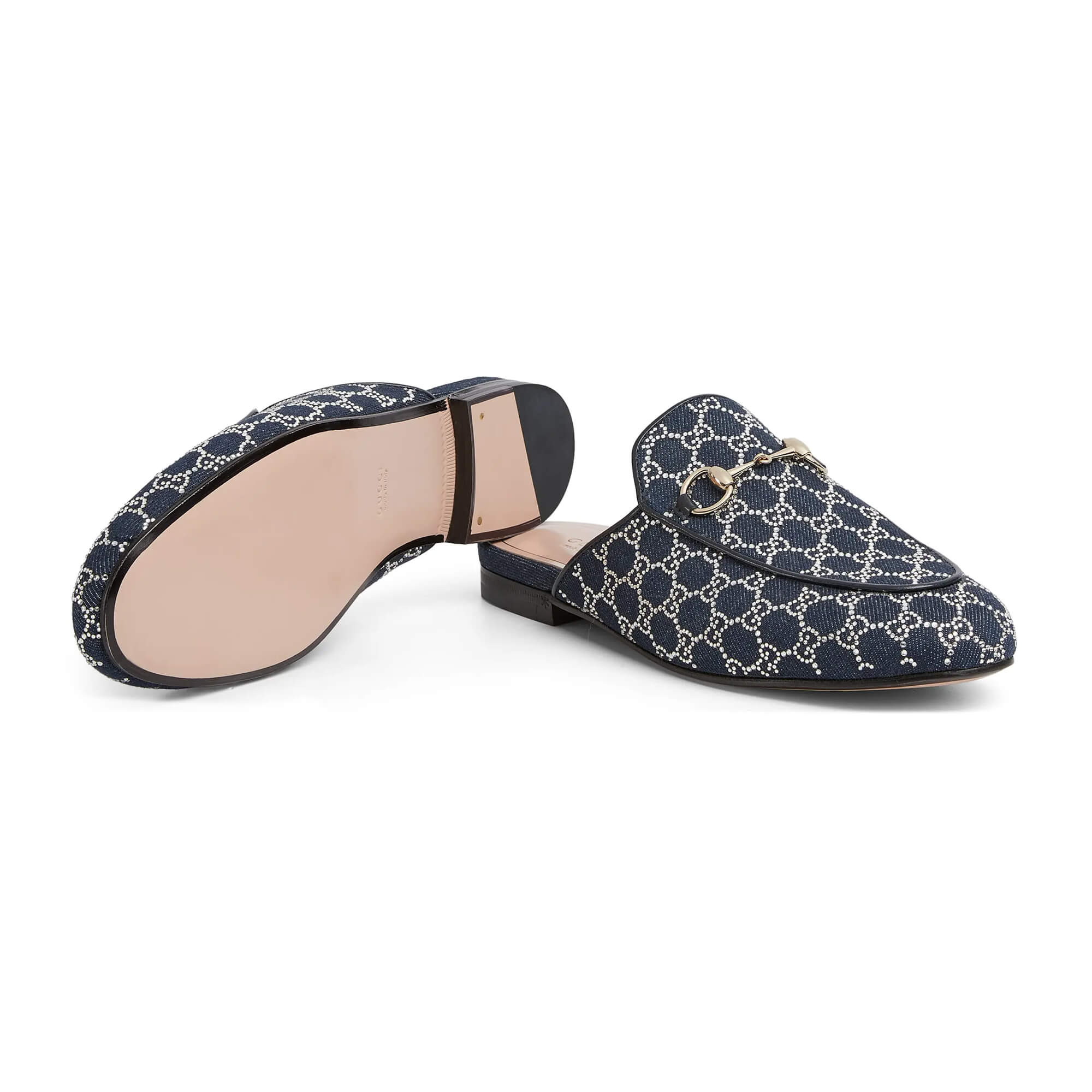Gucci Women's GG Crystal Princetown Slipper
