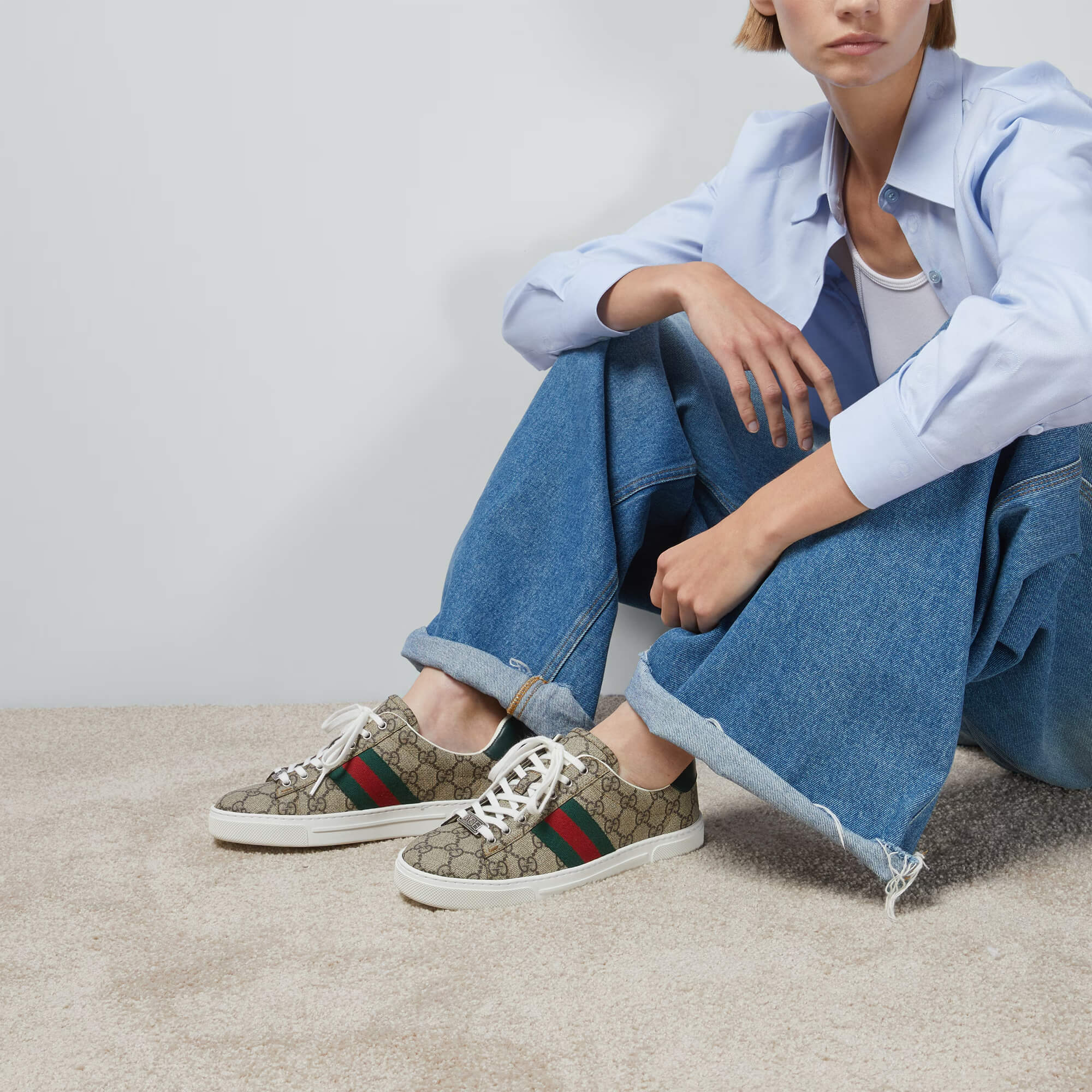 Gucci Women’s Ace Sneaker With Web
