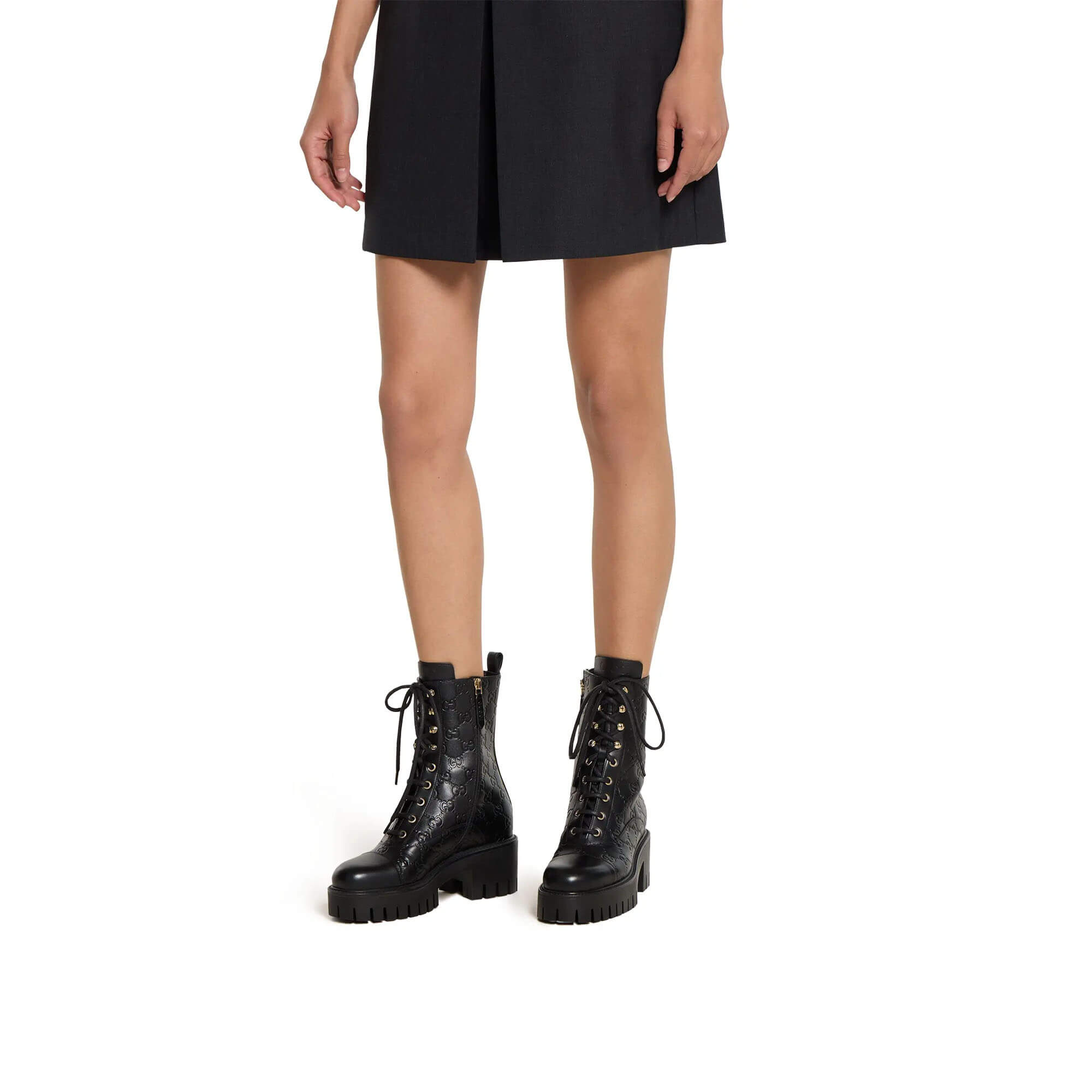 Gucci Women's Lace-up Ankle Boot With GG