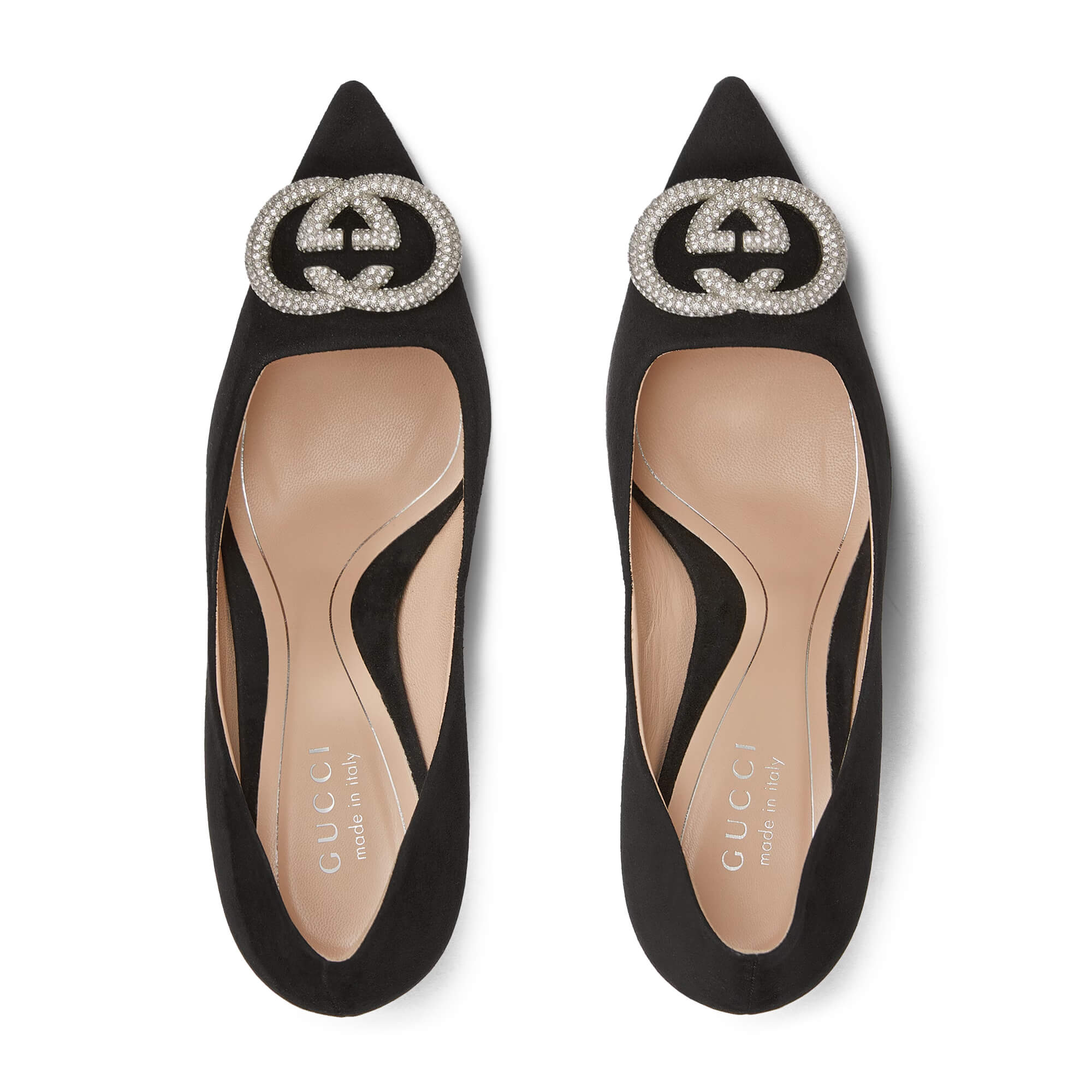 Gucci Women's Pump With Crystal Interlocking G