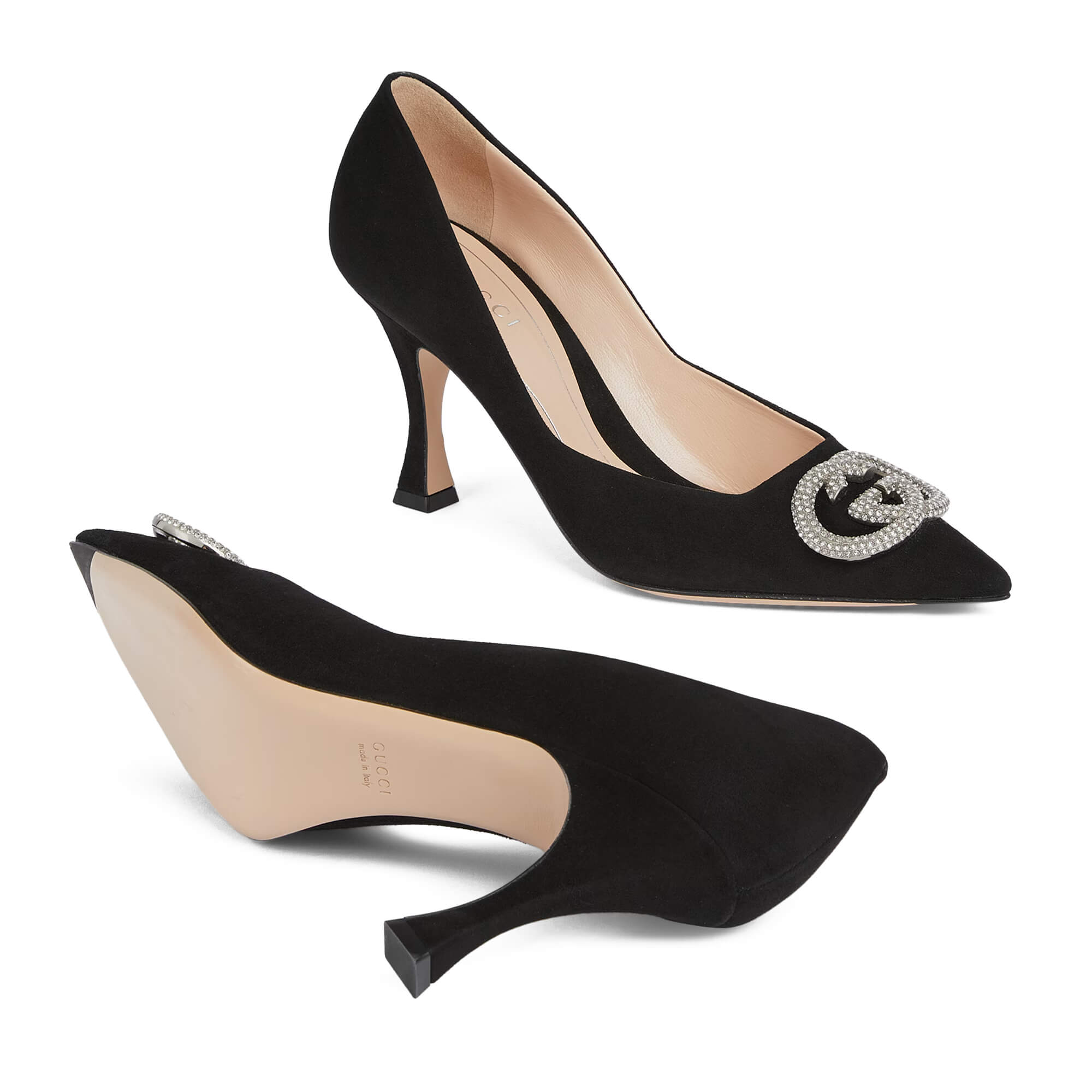 Gucci Women's Pump With Crystal Interlocking G