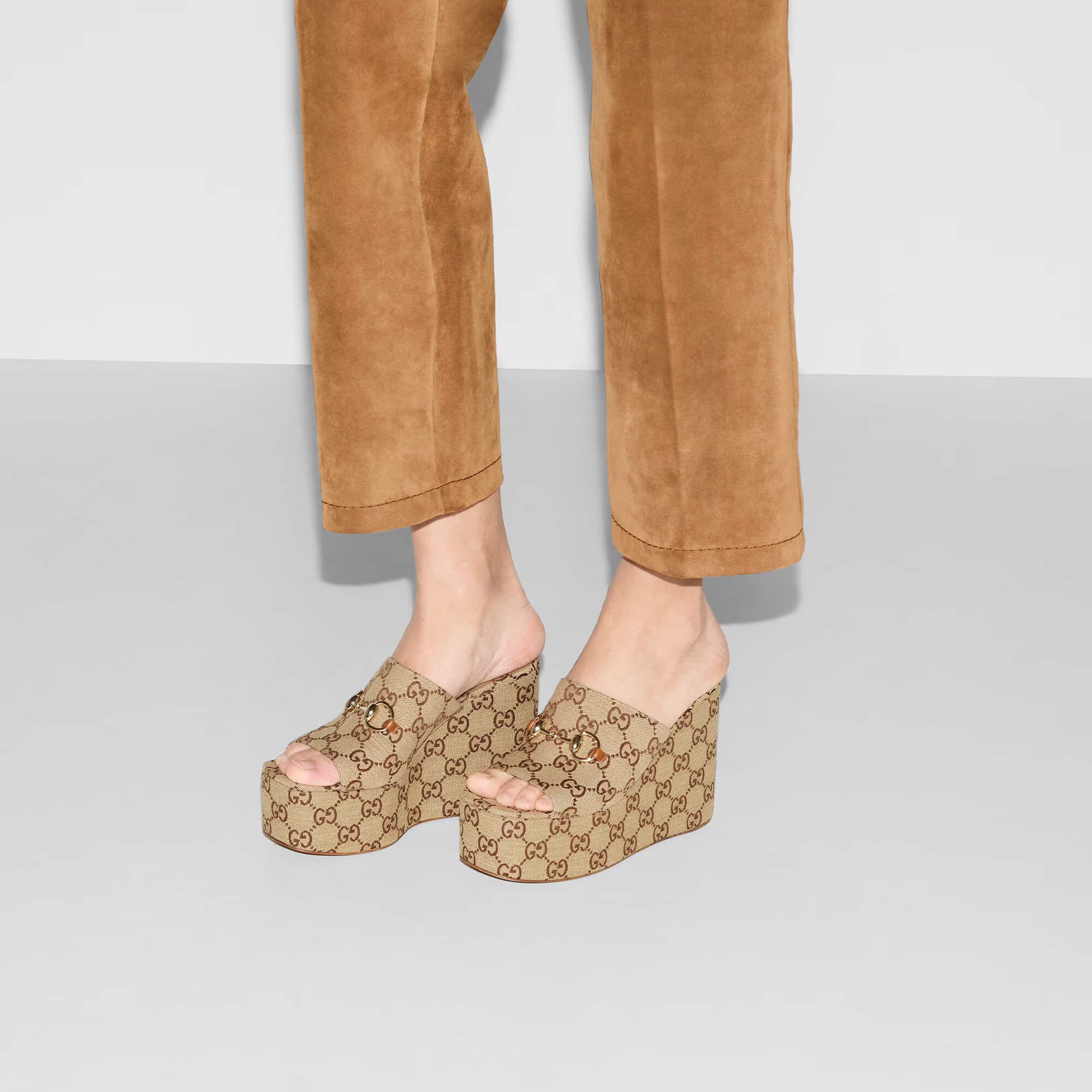 Gucci Women's Wedge Sandal With Horsebit