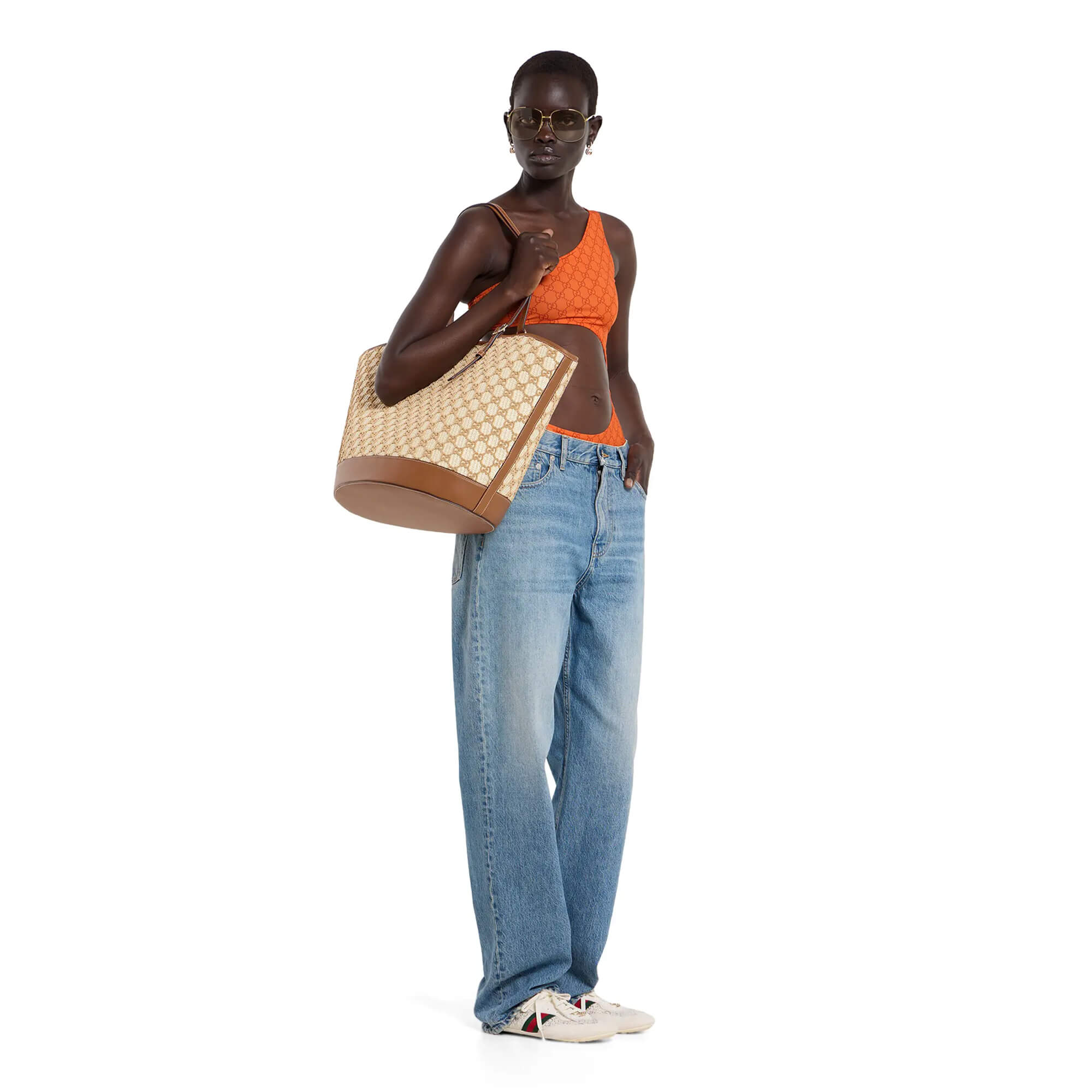 Gucci Woven Large Tote Bag