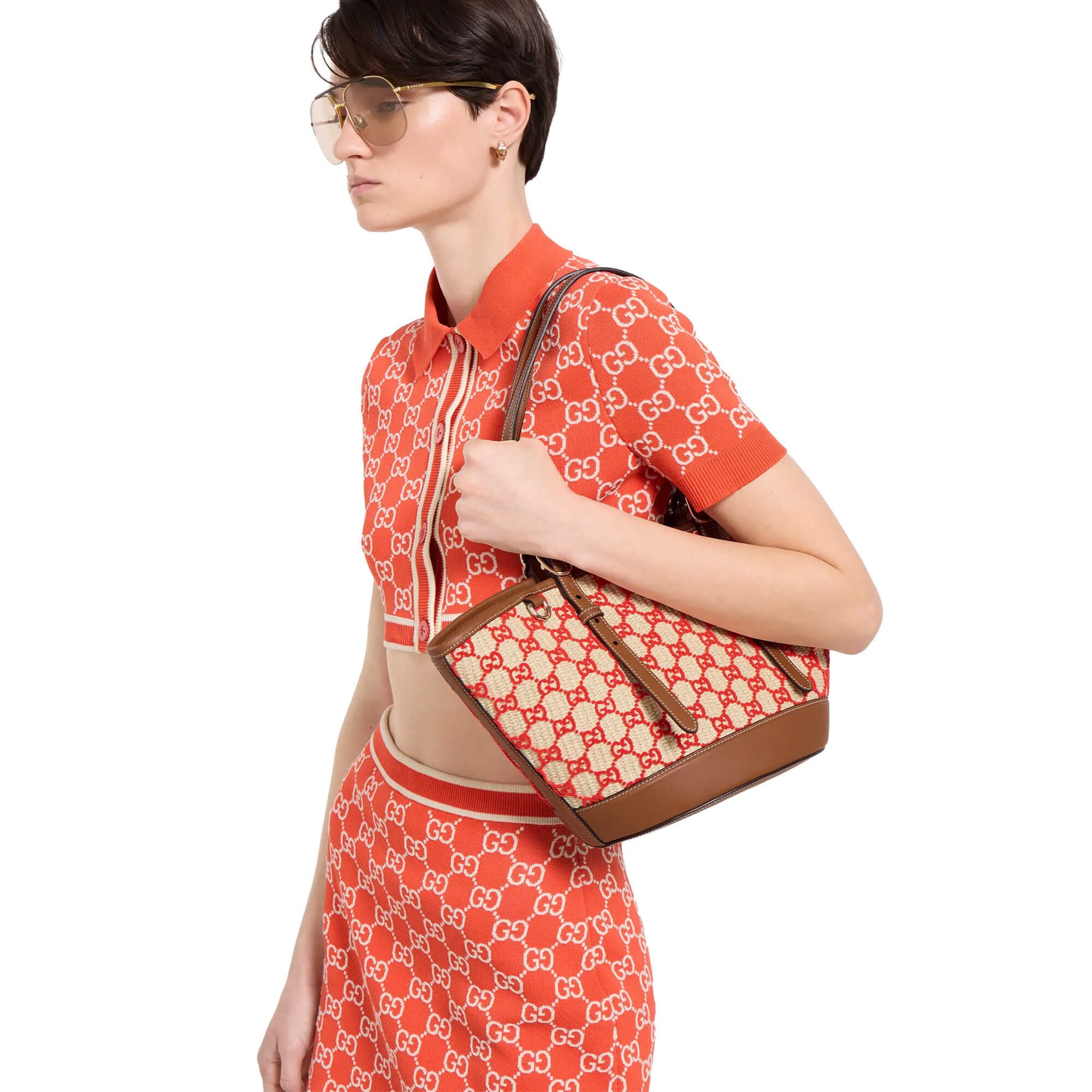 Gucci Woven Small Tote Bag