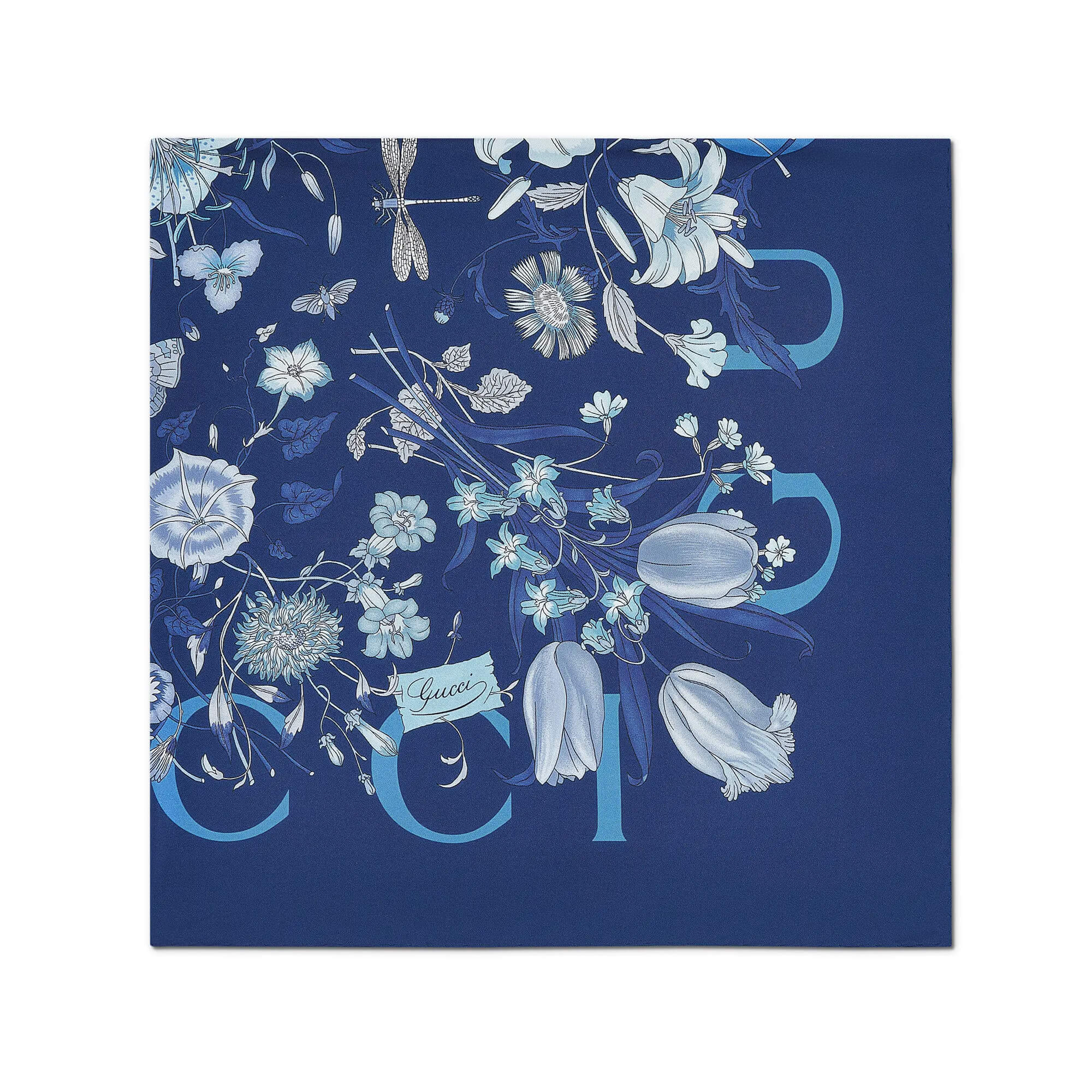 Gucci Printed Flora Silk Twill Carré