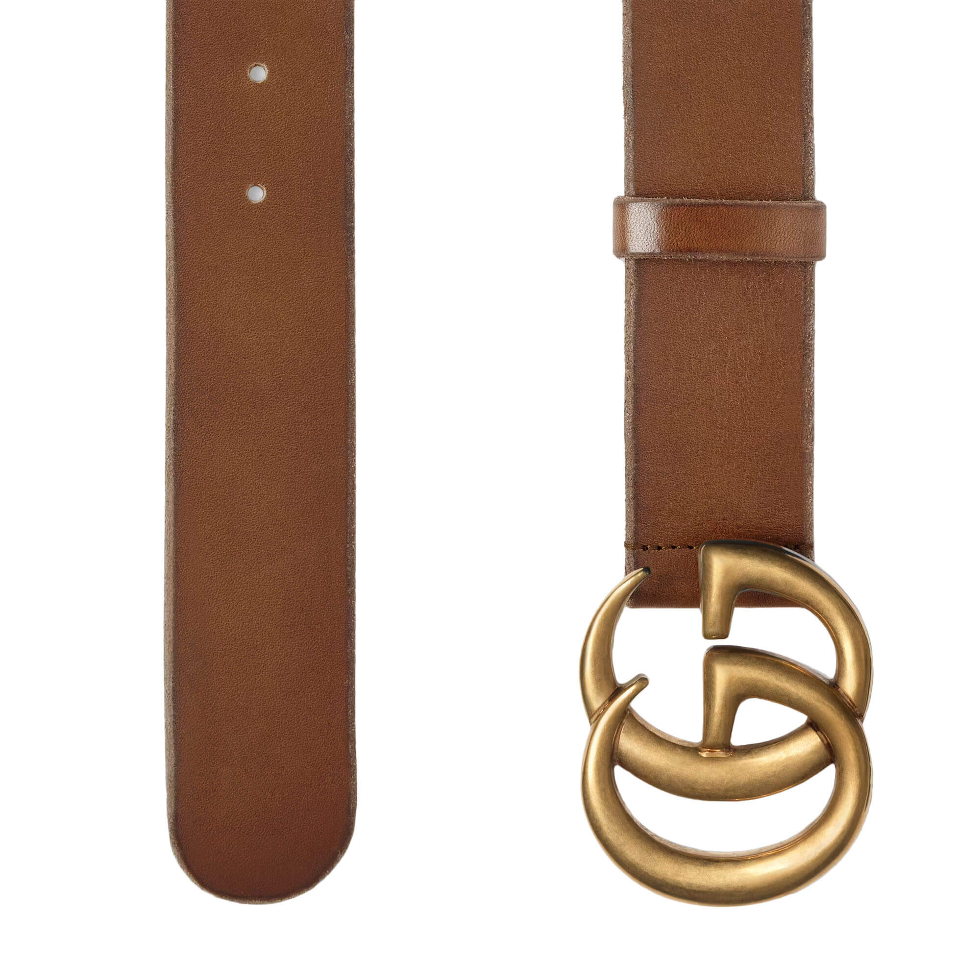 Gucci Leather Belt With Double G Buckle