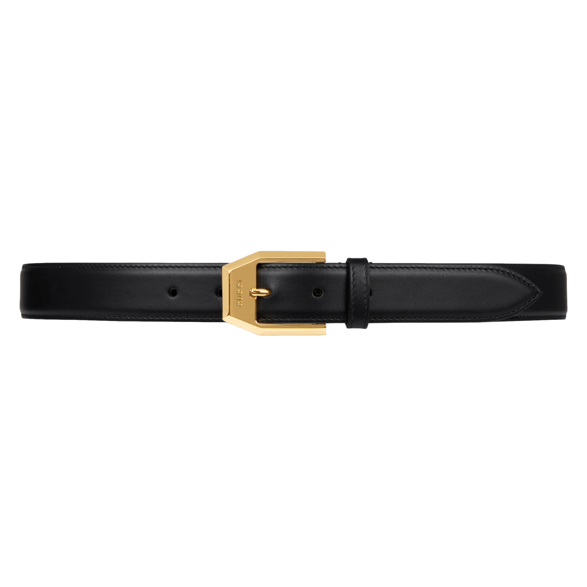 Gucci Leather Belt With Squared Buckle