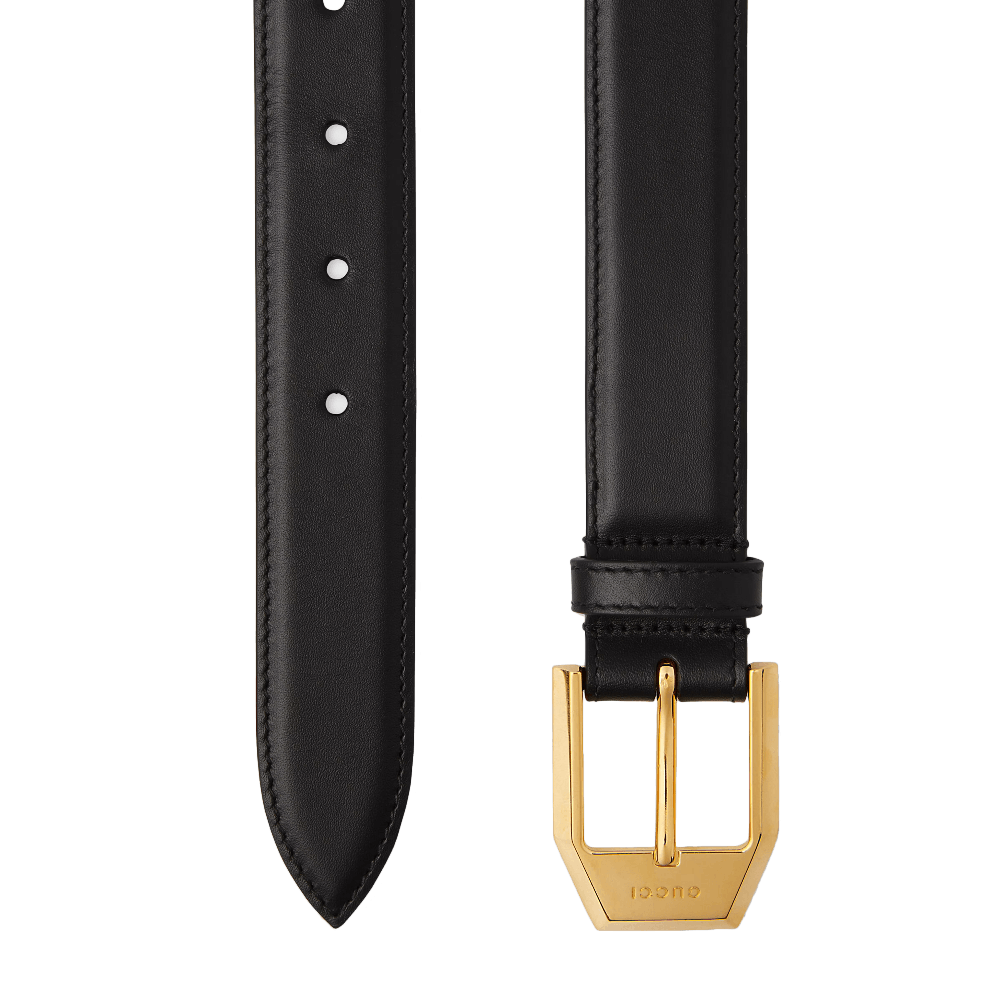 Gucci Leather Belt With Squared Buckle