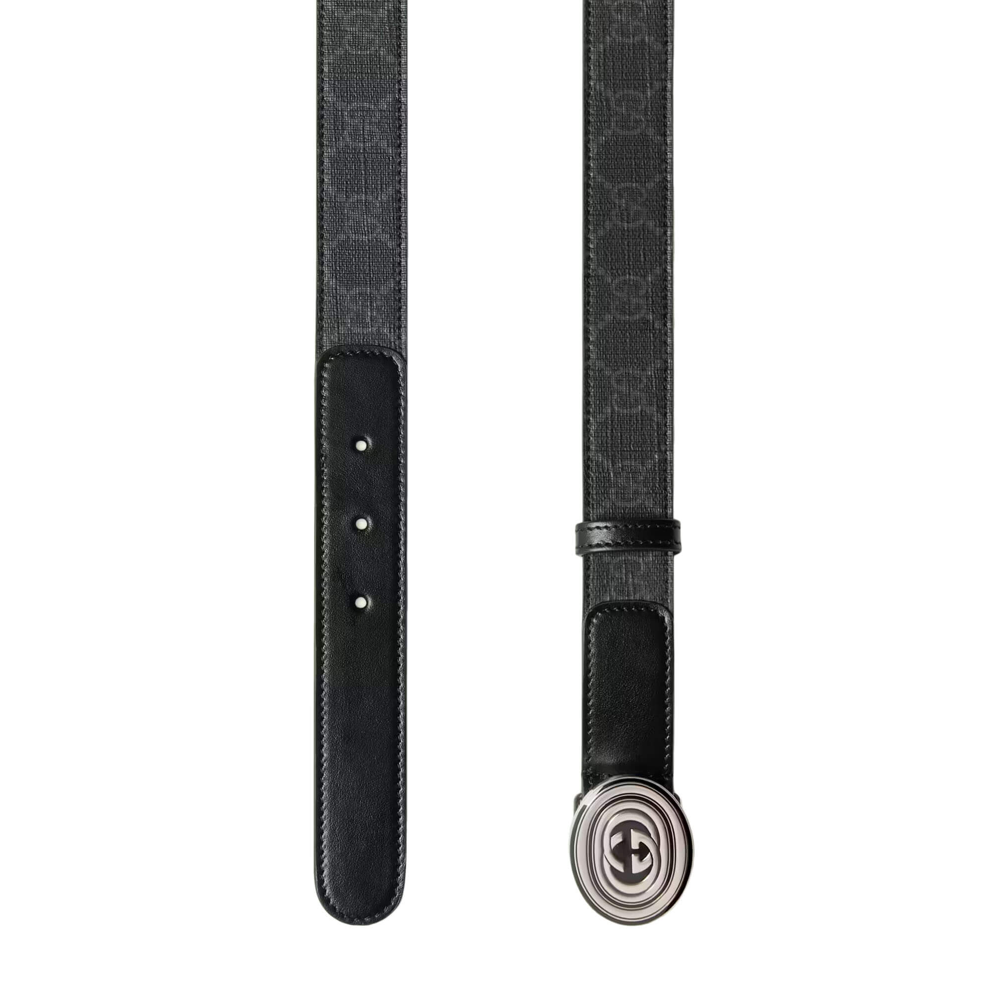 Gucci Belt With Interlocking G Oval Buckle